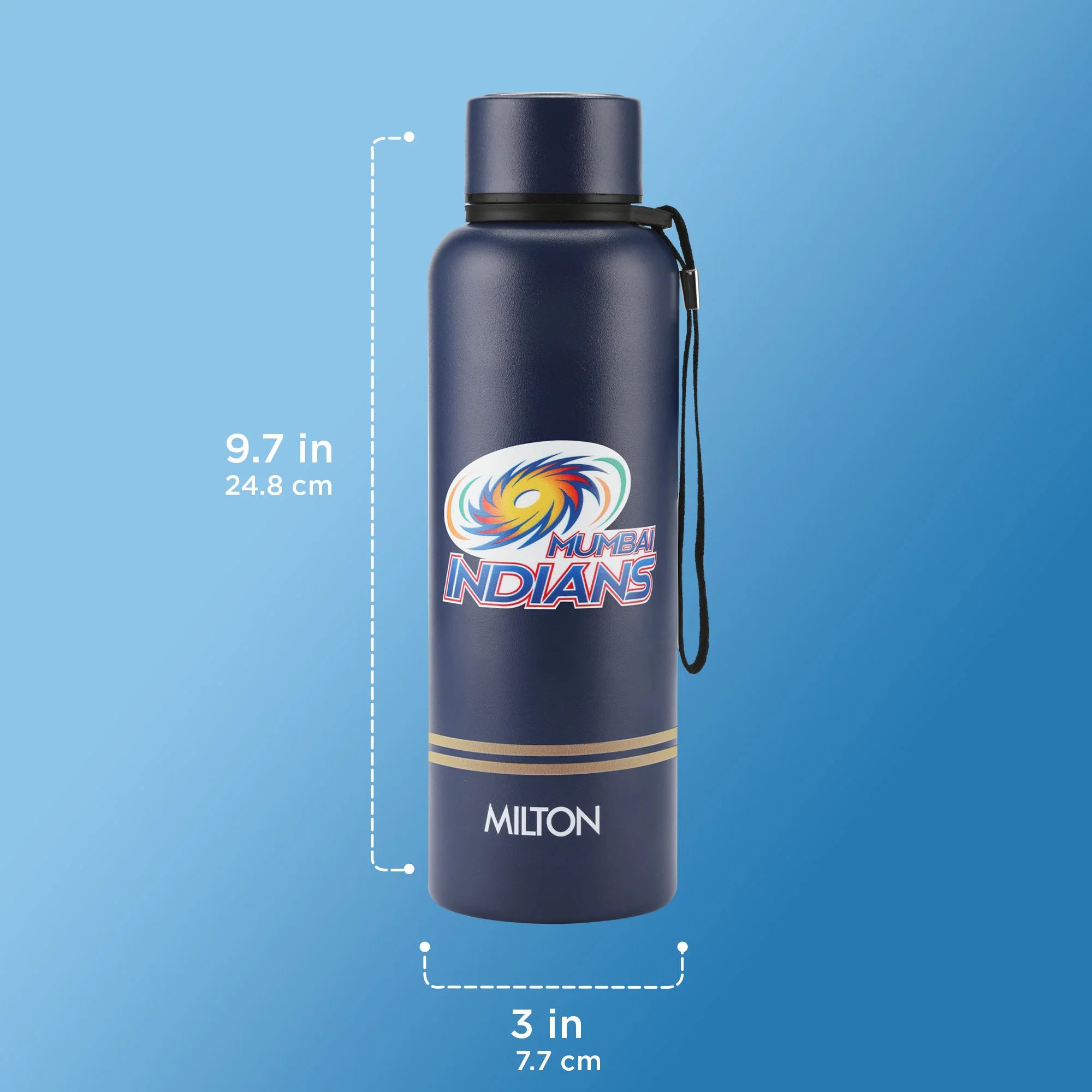Sports Aura UV Printing Thermosteel Bottle - Mumbai Indians (MI) - Milton - Image 3