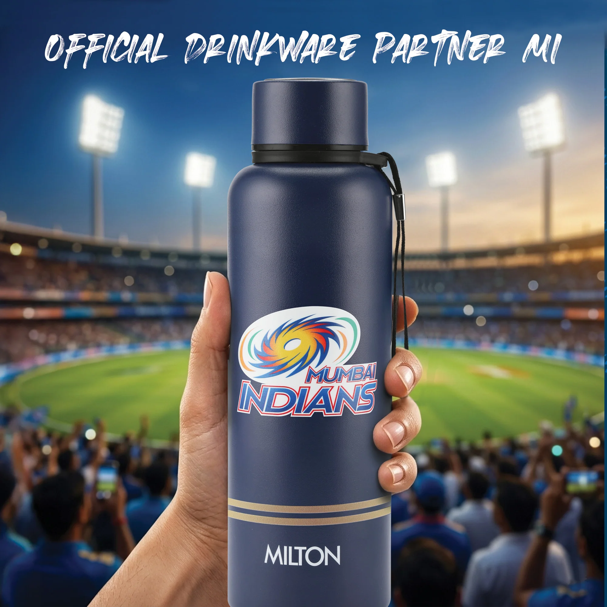 Sports Aura UV Printing Thermosteel Bottle - Mumbai Indians (MI) - Milton - Image 8