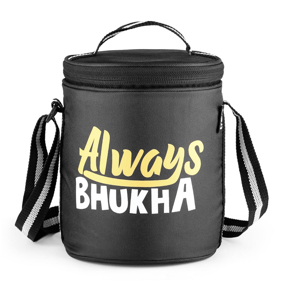 "Always Bhukha" - Glass Tiffin with Printed Jacket (Milton) - Image 5