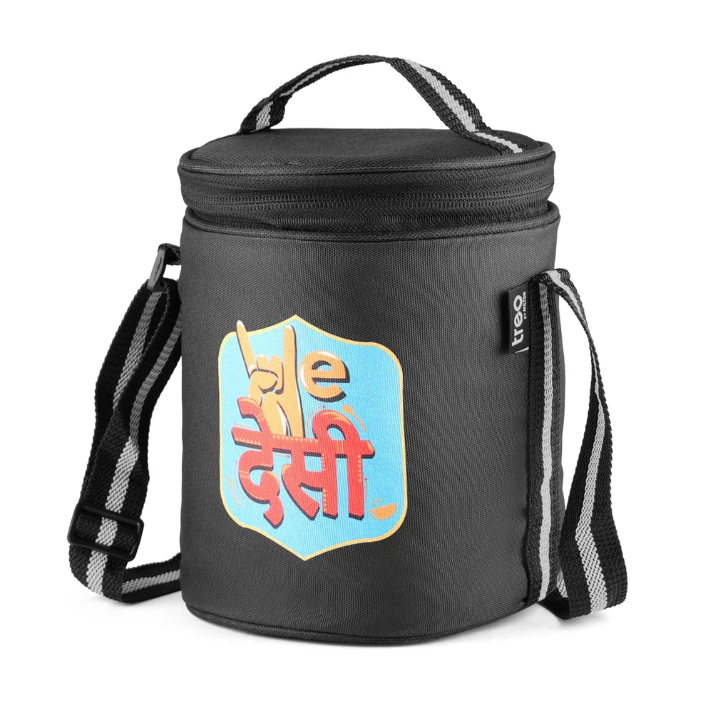 "We Desi" - Glass Tiffin with Printed Jacket (Milton) - Image 6