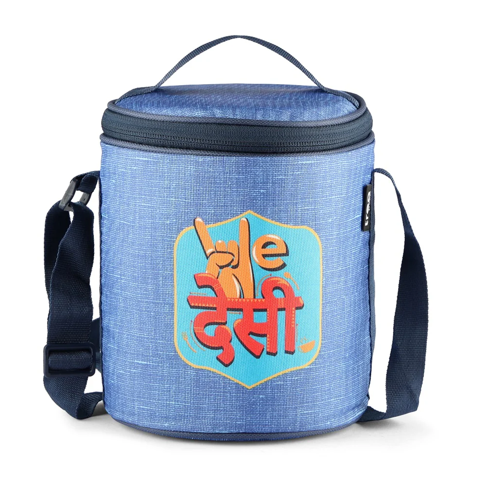 "We Desi" - Glass Tiffin with Printed Jacket (Milton) - Image 7