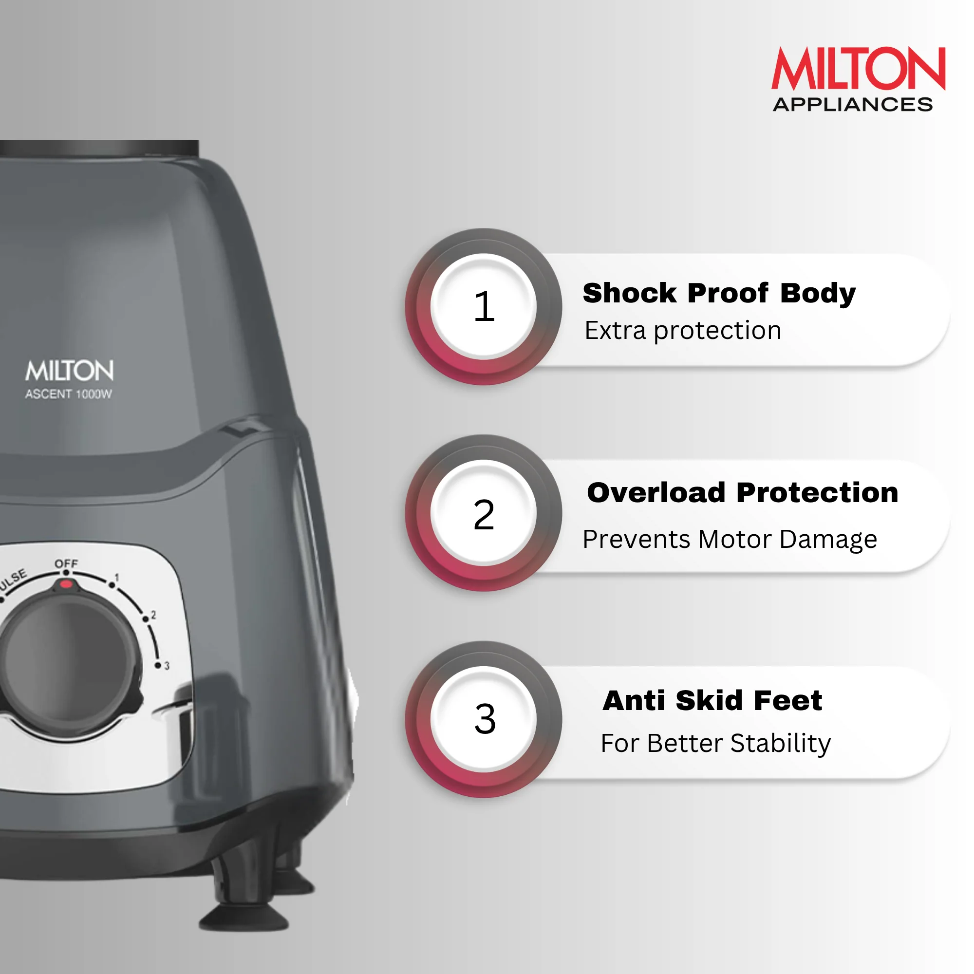 Ascent Mixer Grinder (Milton) - Image 5