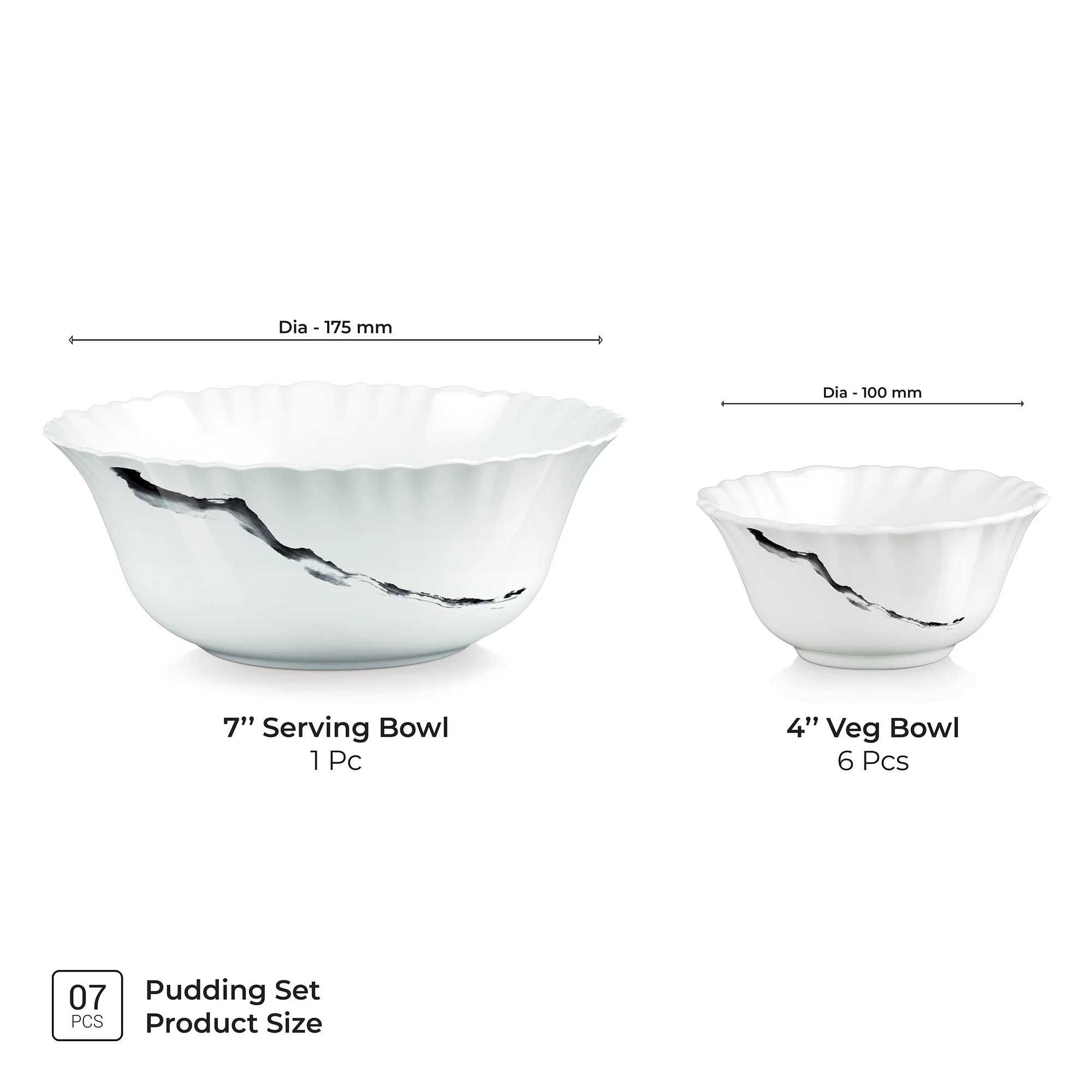 Aurelia Collection 7 Pcs Pudding Set - STRIA (Treo by Milton) - Image 3