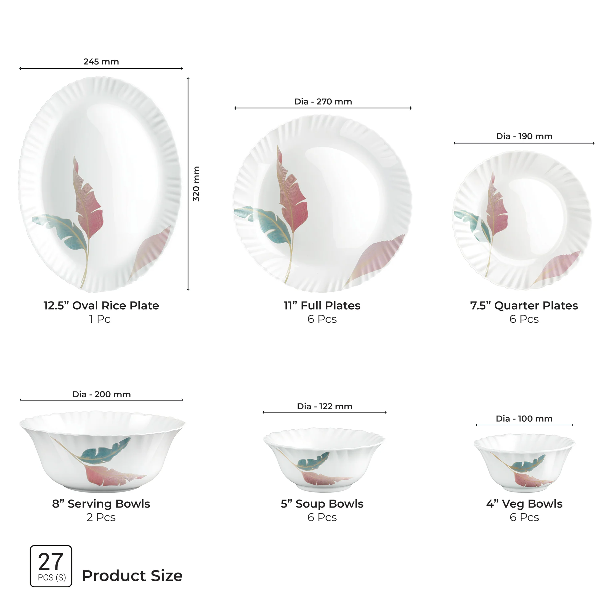 Aurelia Collection Dinner Set - PALMA - Image 3