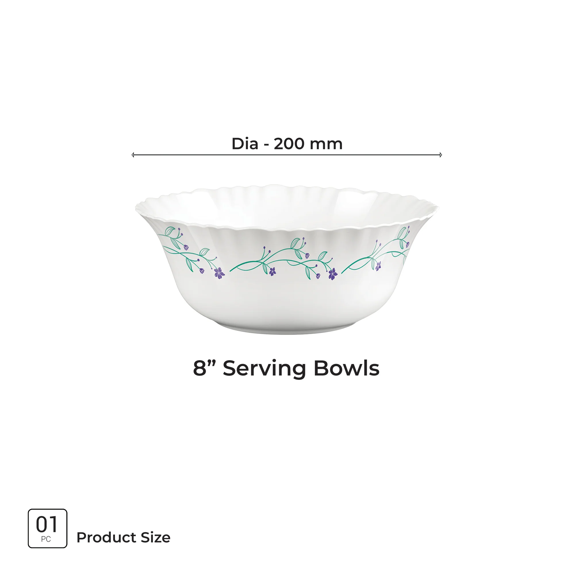 Aurelia Collection Serving Bowl 1 Pc - MUREL (Treo by Milton) - Image 6