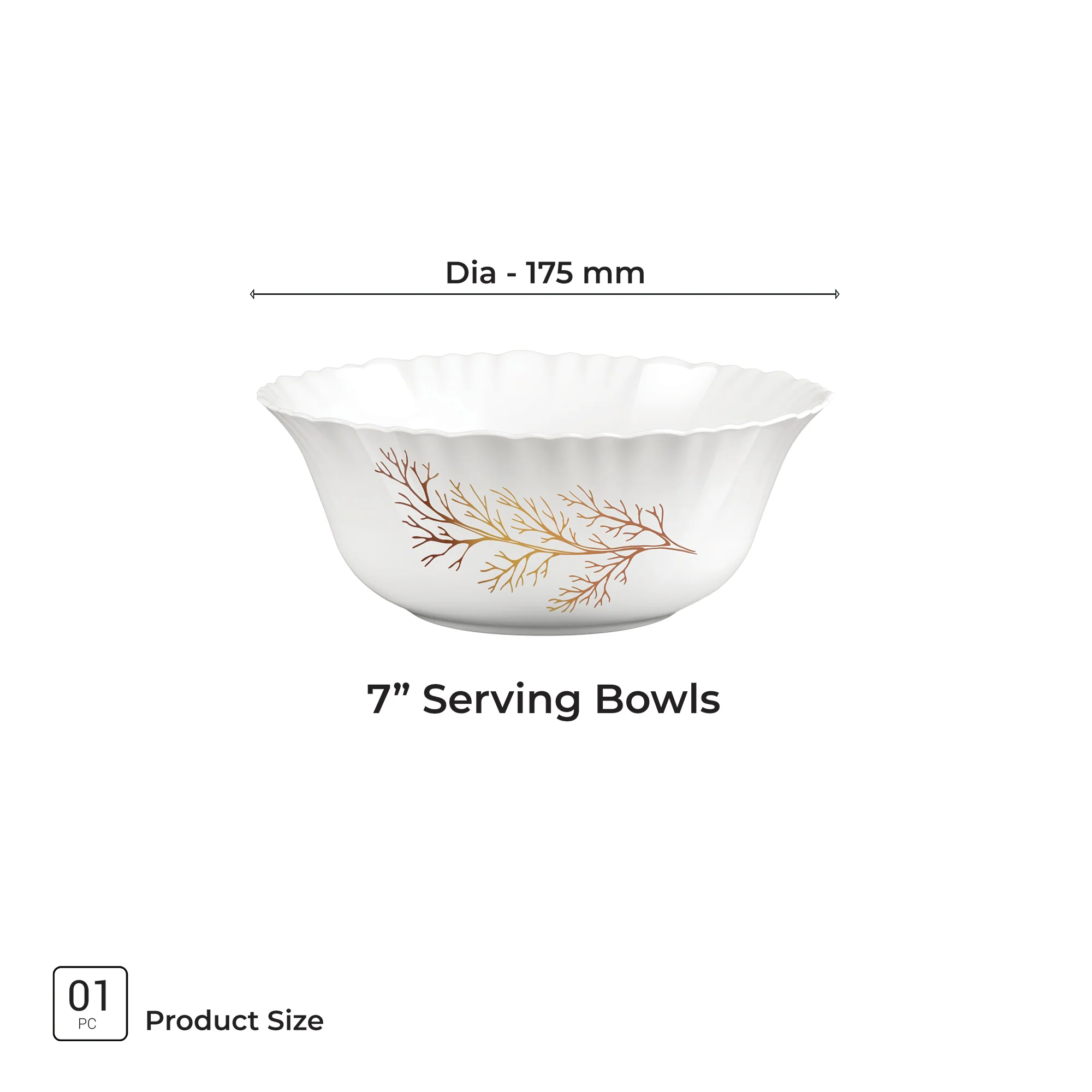 Aurelia Collection Serving Bowl 1 Pc - SILVIA (Treo by Milton) - Image 3