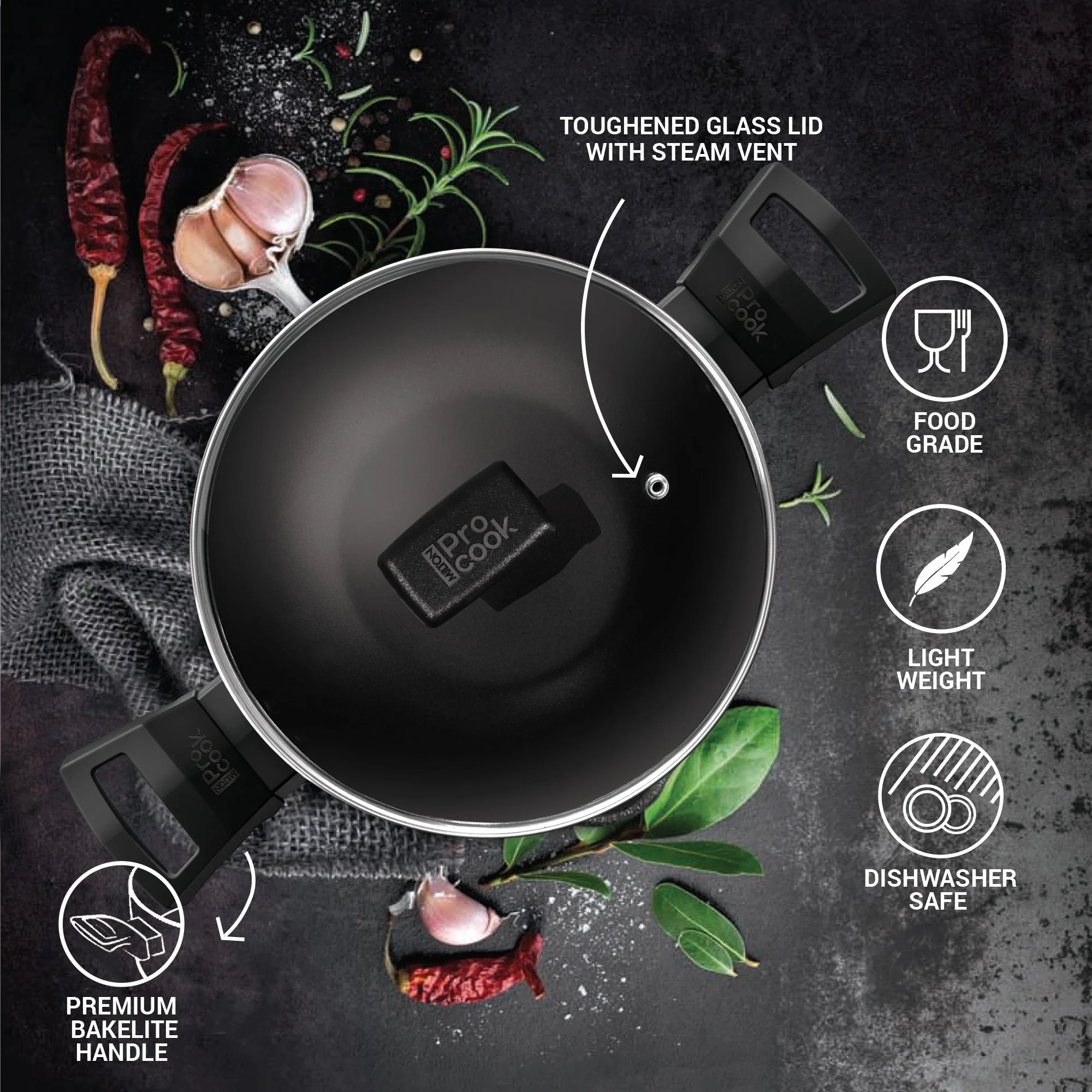 Biryani Pot Blackpearl Induction (Milton Procook) - Image 5