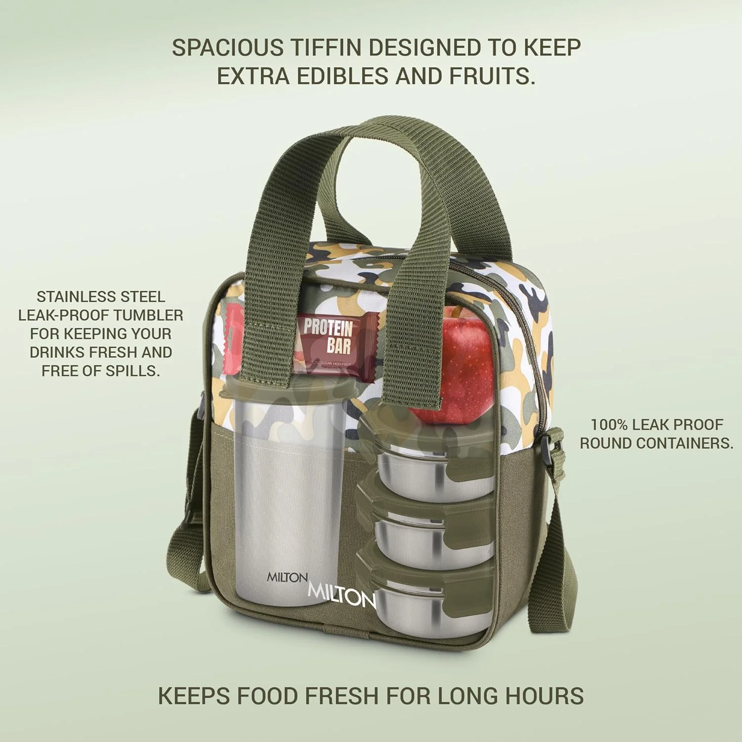 Camo Feast Stainless Steel Tiffin (Milton) - Image 2