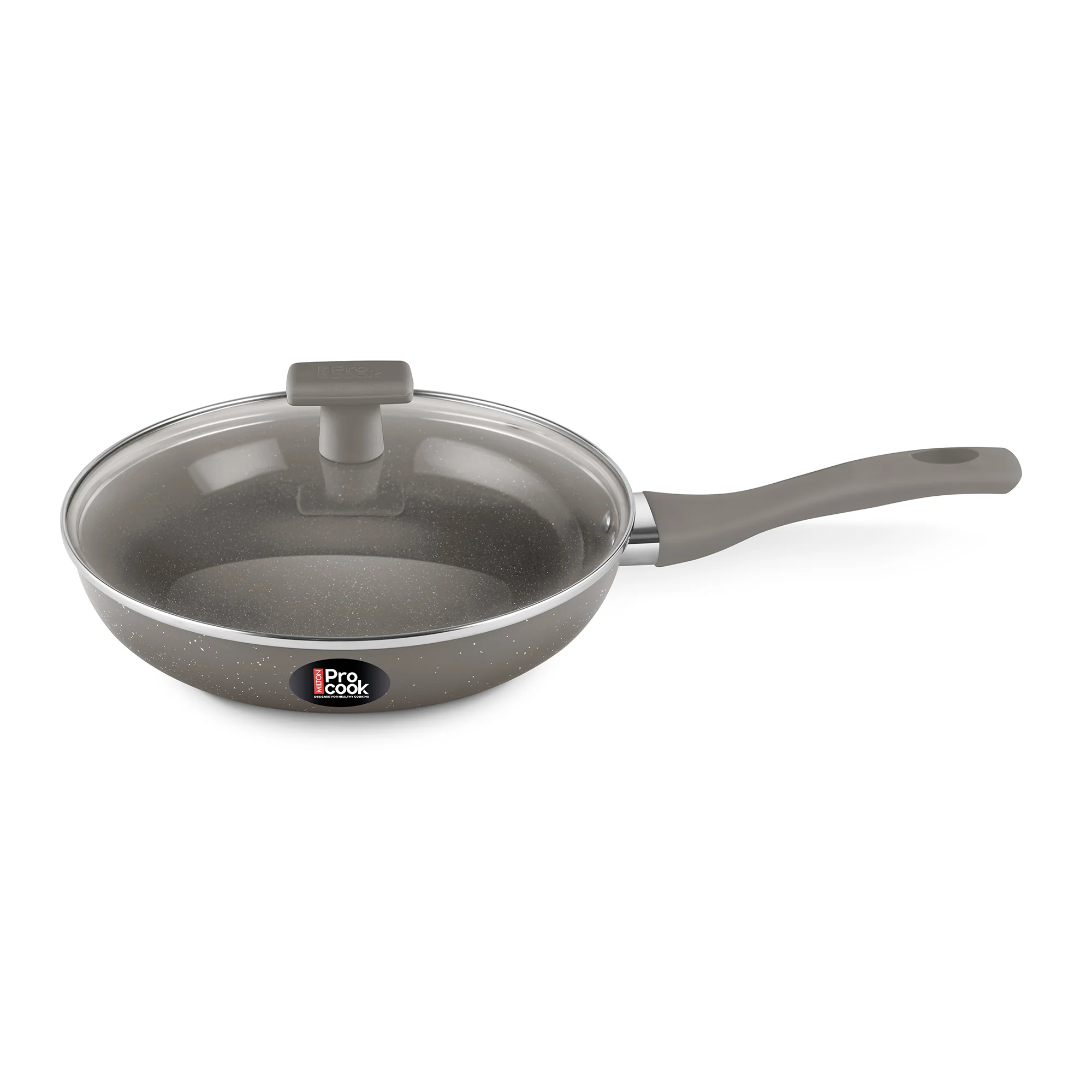 Ceramic Fry Pan With Glass Lid (Procook by Milton) - Image 3