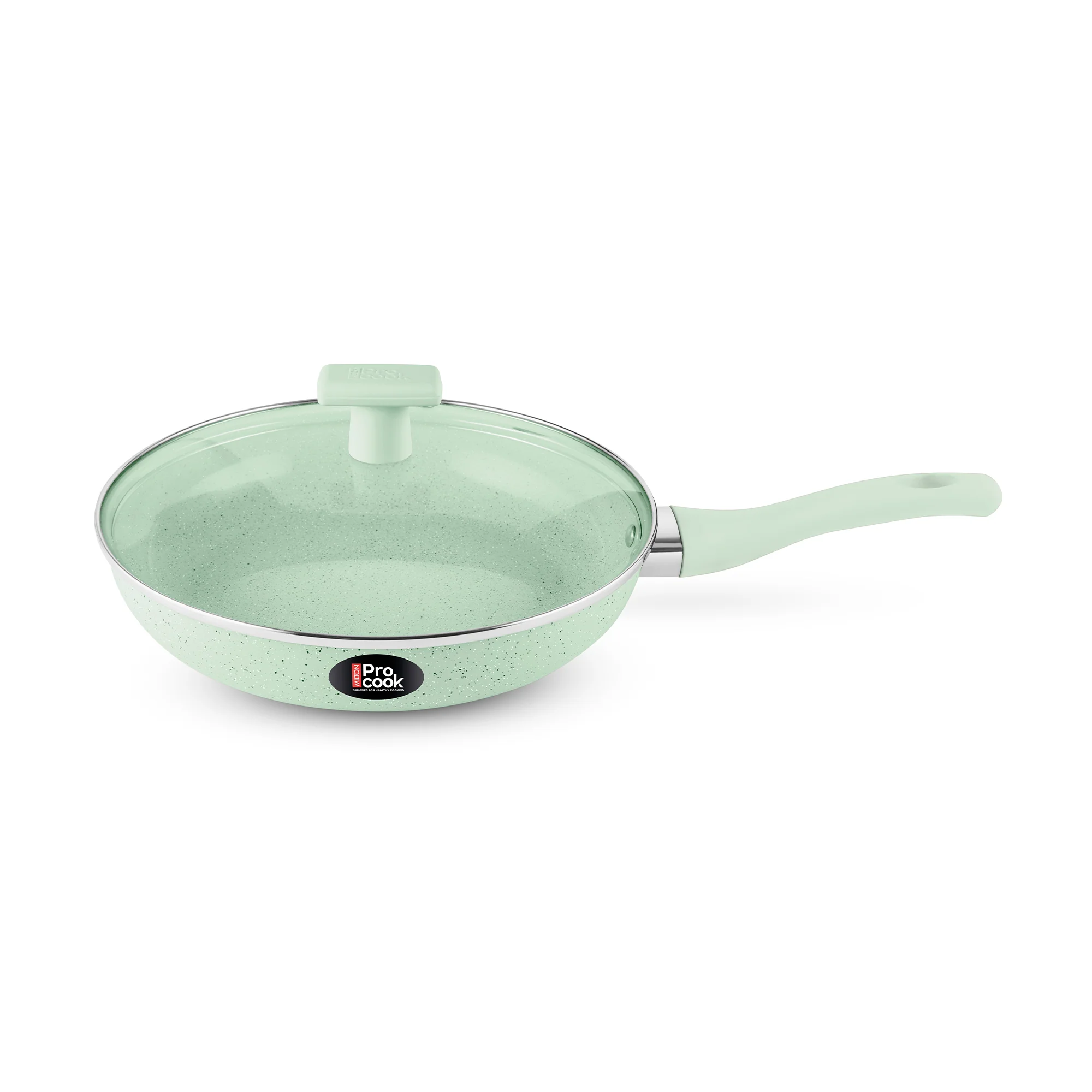 Ceramic Fry Pan With Glass Lid (Procook by Milton) - Image 6