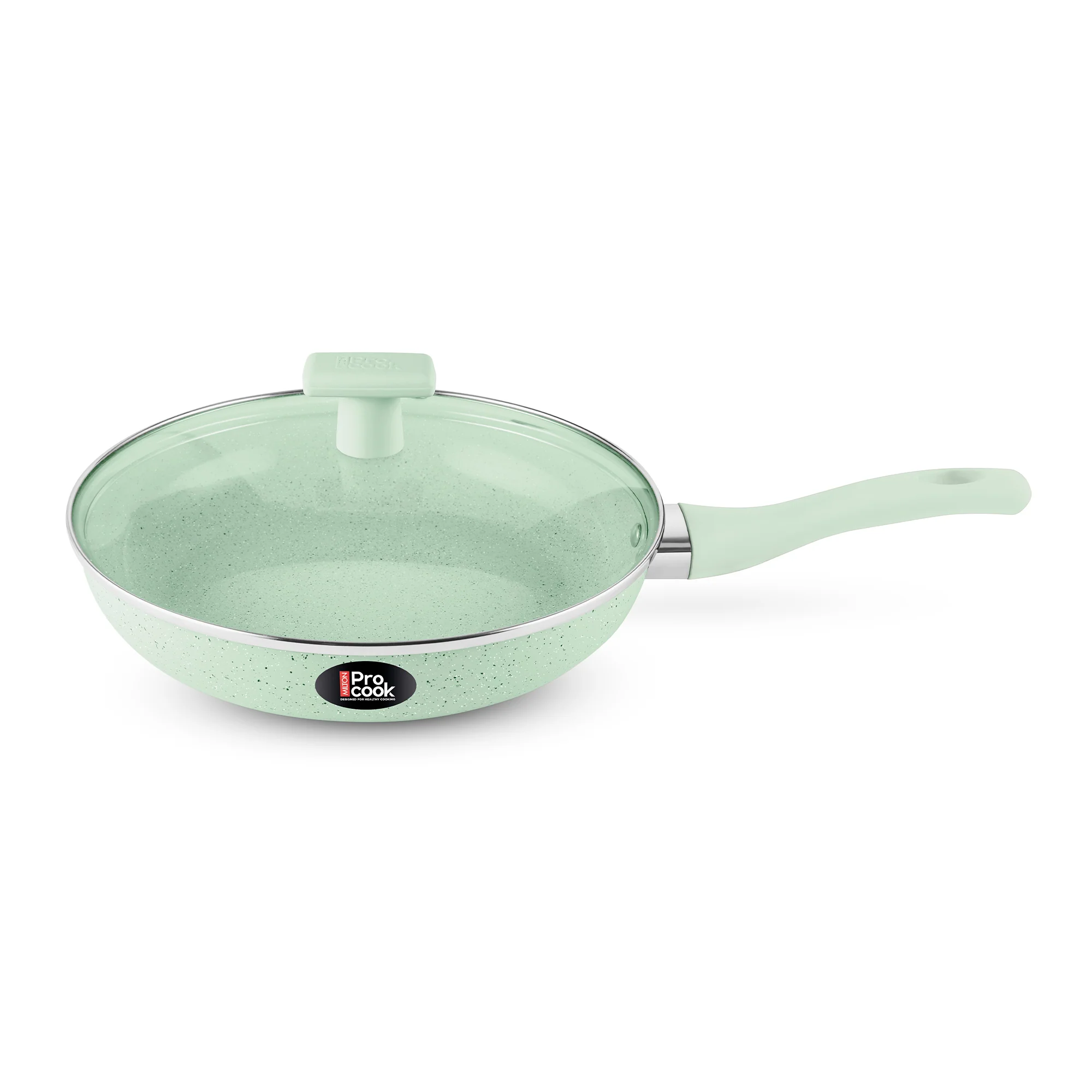 Ceramic Fry Pan With Glass Lid (Procook by Milton) - Image 7