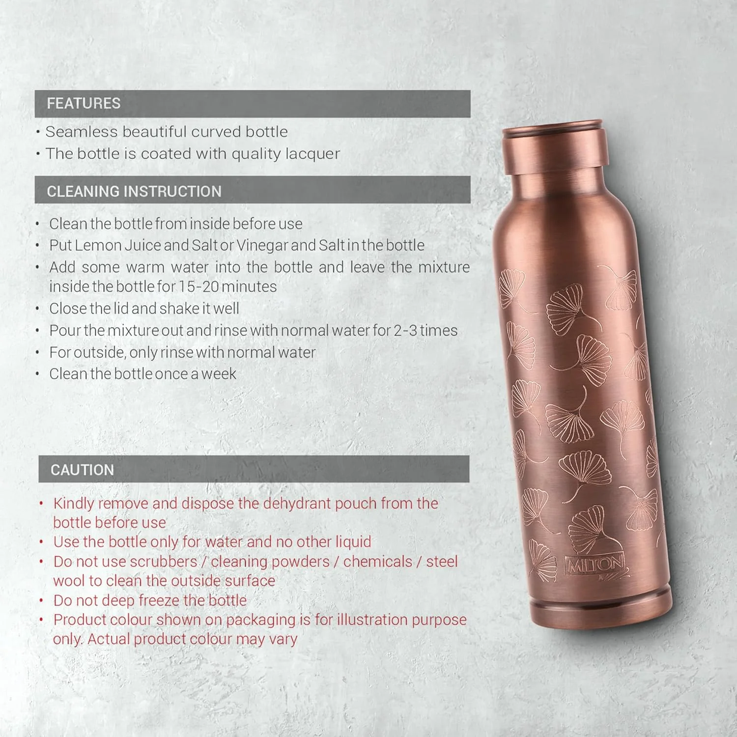 Copper Elegante Bottle Gift Set (Milton) - Image 12