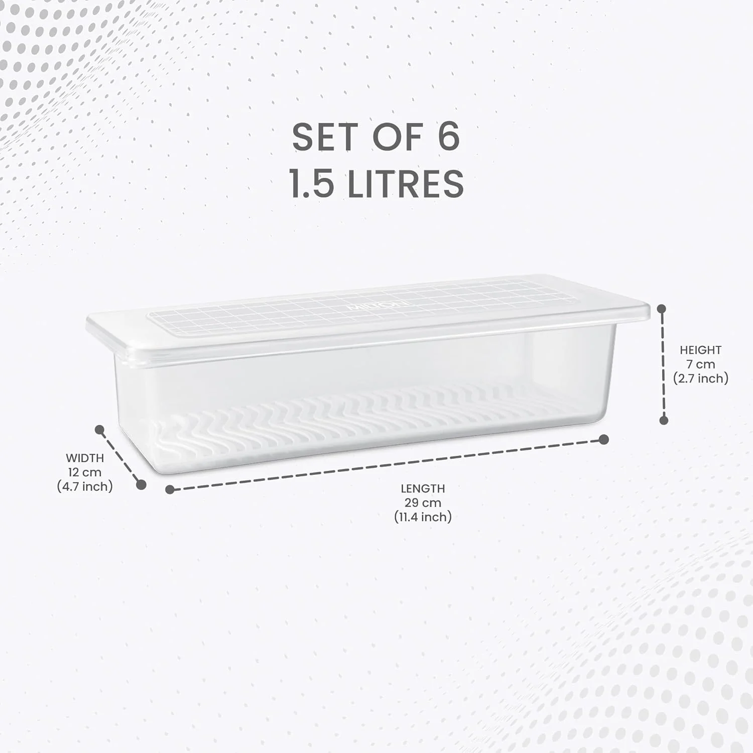 Cryo Fridge Storage Boxes Set of 6 Fridge Organizer Container (Milton) - Image 3