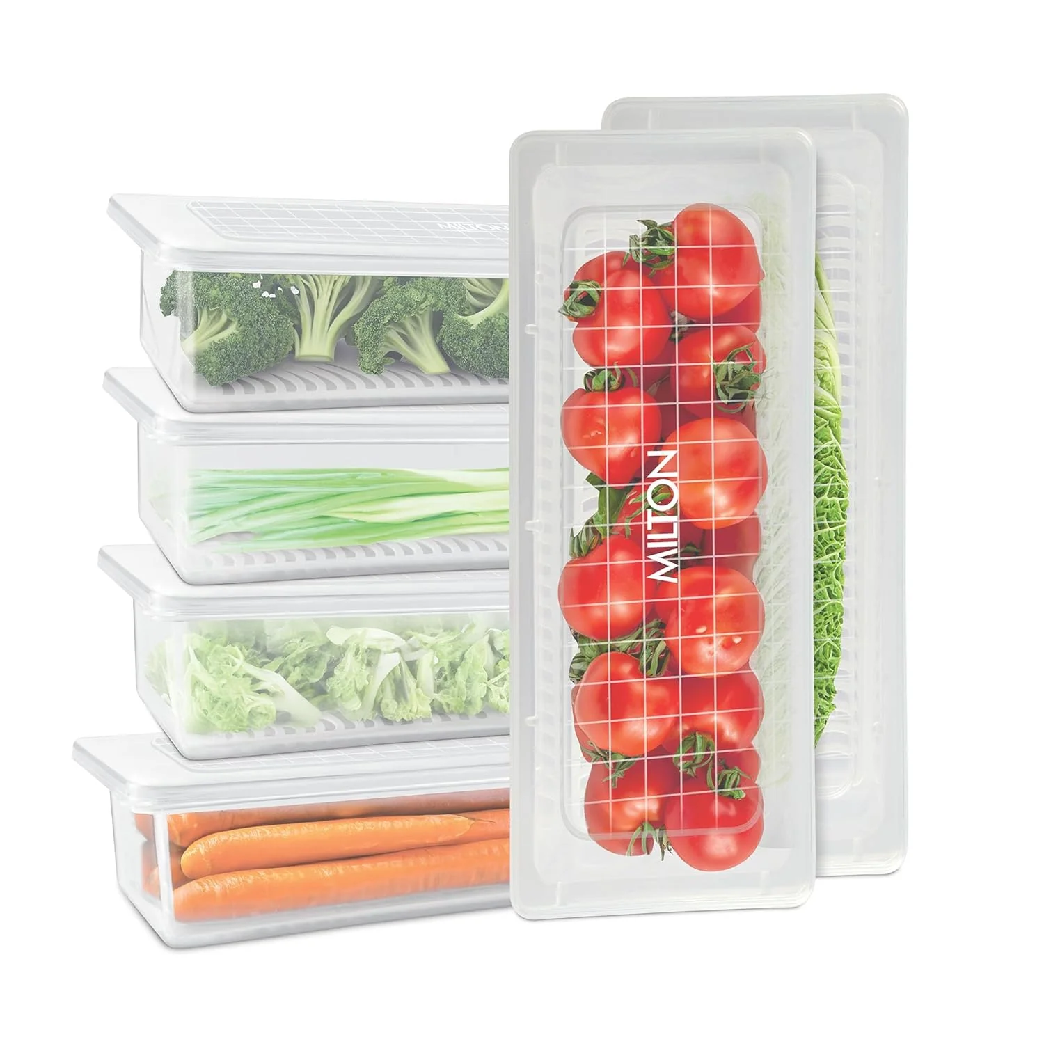 Cryo Fridge Storage Boxes Set of 6 Fridge Organizer Container (Milton) - Image 7