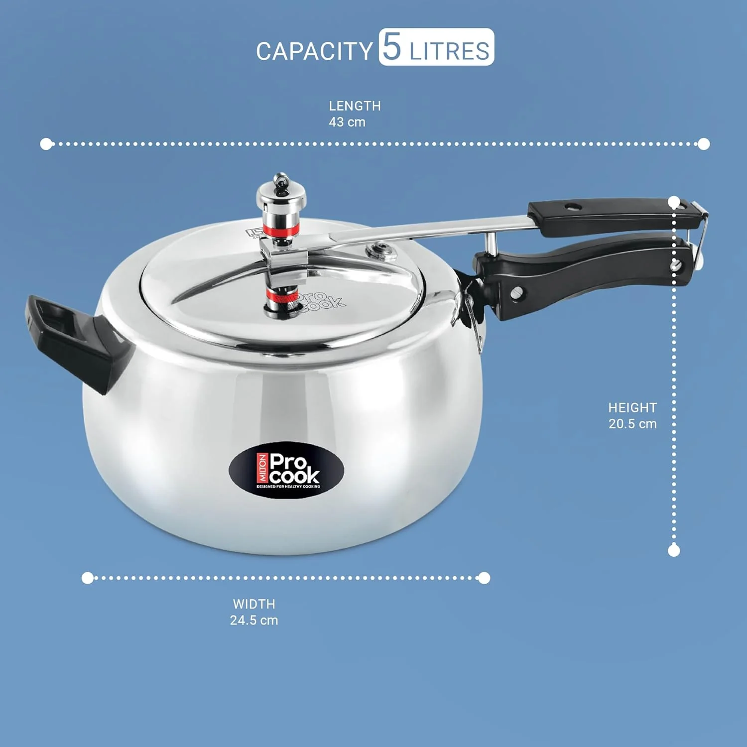 Curve Aluminium Pressure Cooker Inner Lid (Milton Procook) - Image 3