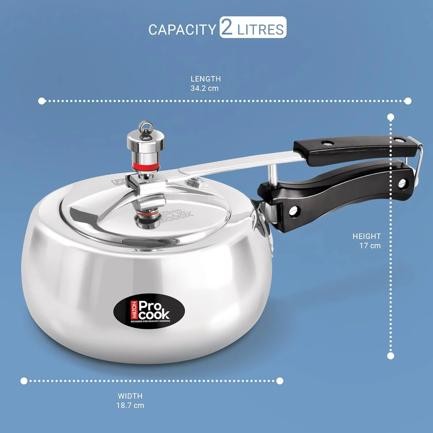 Curve Aluminium Pressure Cooker Inner Lid (Milton Procook) - Image 5