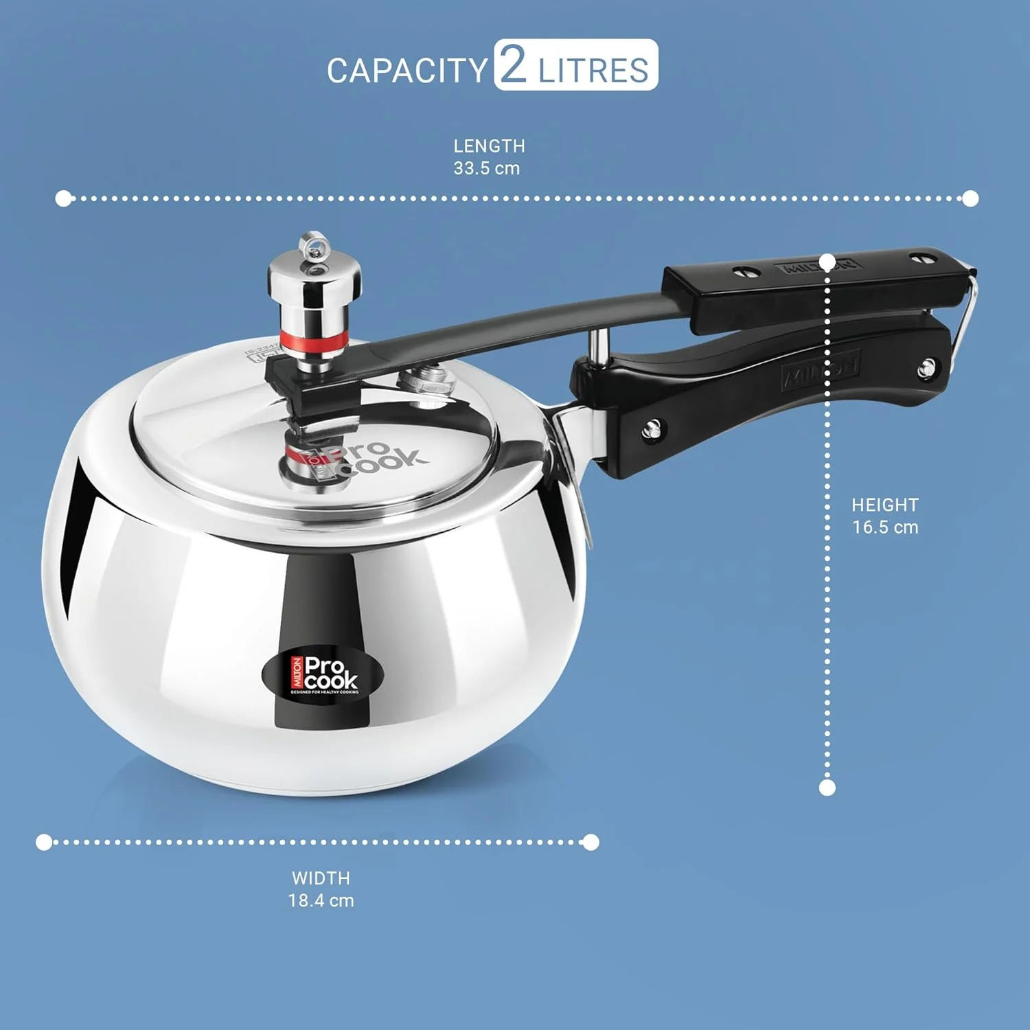 Curve Stainless Steel Pressure Cooker Inner Lid (Milton Procook) - Image 3