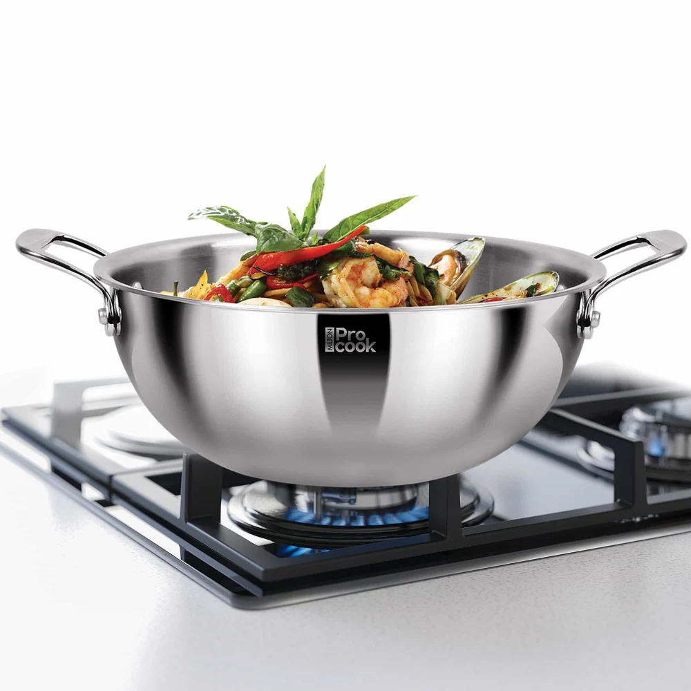 Deep Kadhai With Lid Ss Triply (Milton Procook) - Image 7