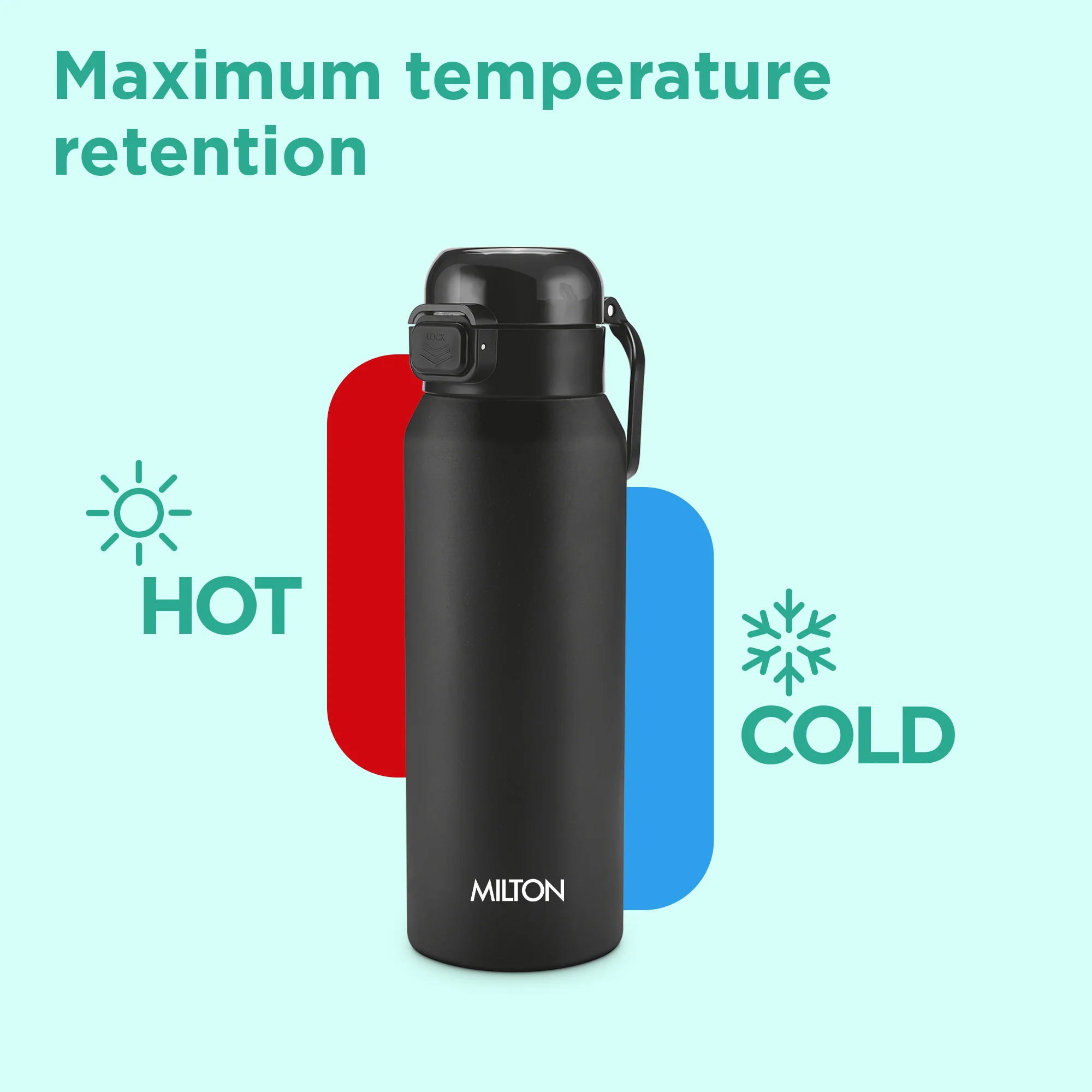 Dual Flow Thermosteel Water Bottle (Milton) - Image 2