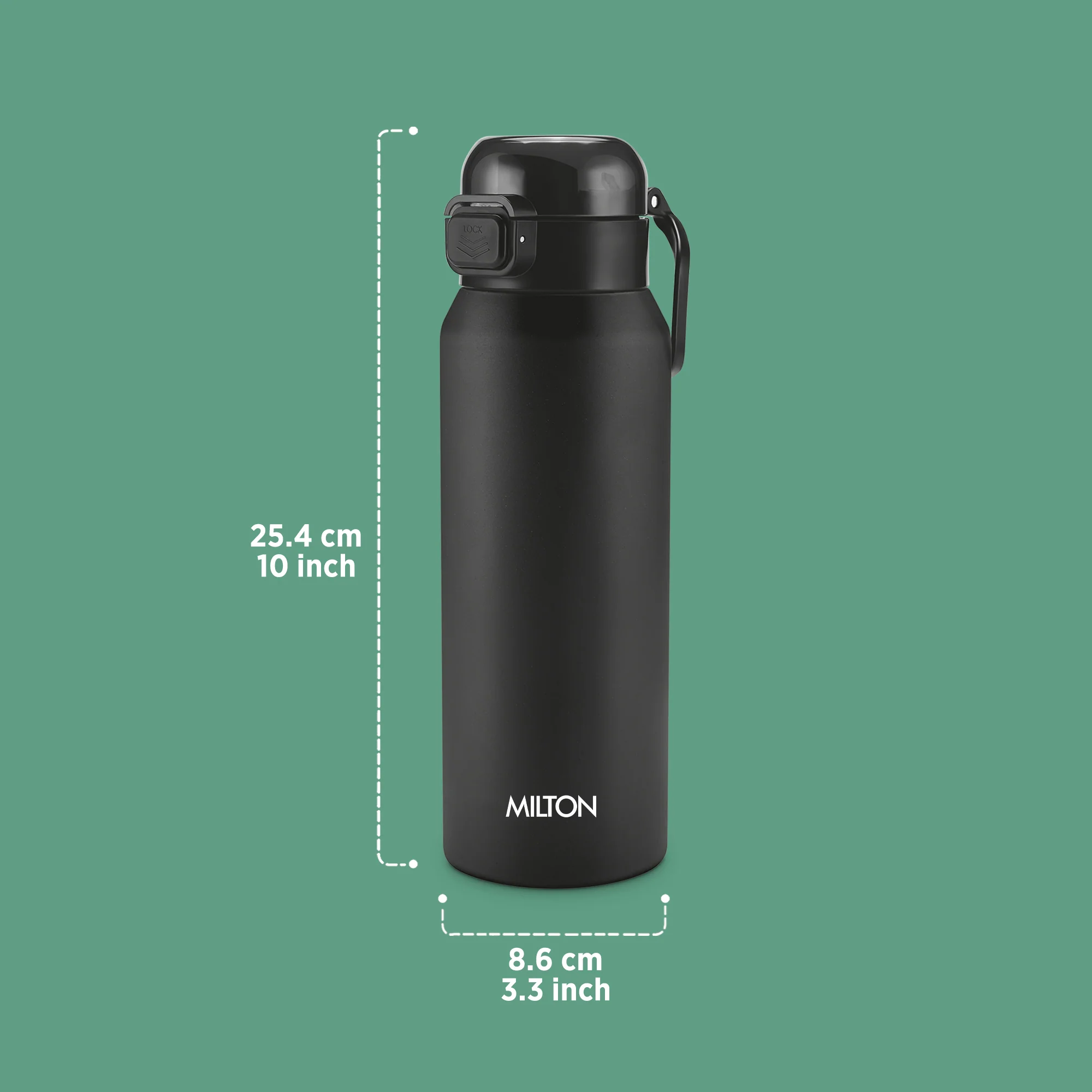 Dual Flow Thermosteel Water Bottle (Milton) - Image 3