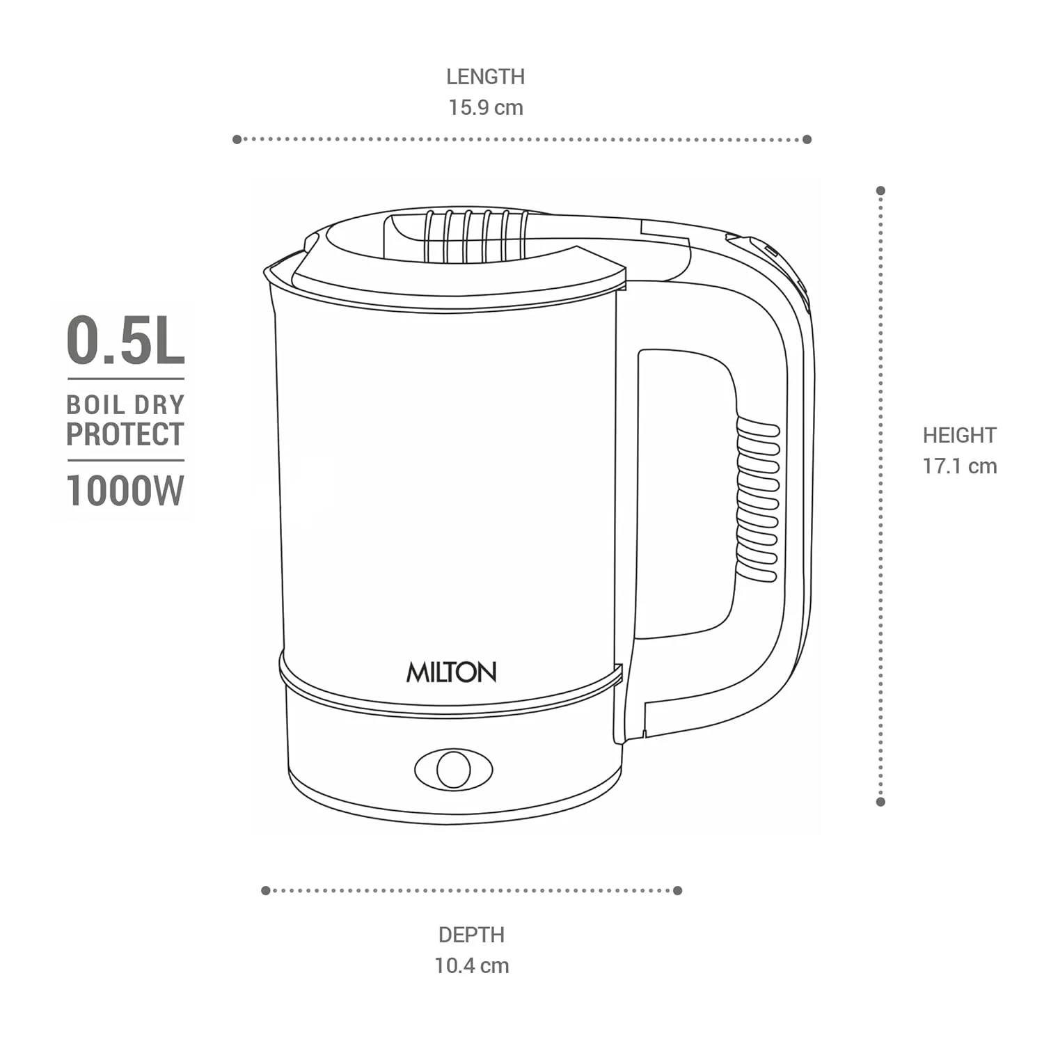 Electric Travel Kettle (Milton) - Image 3