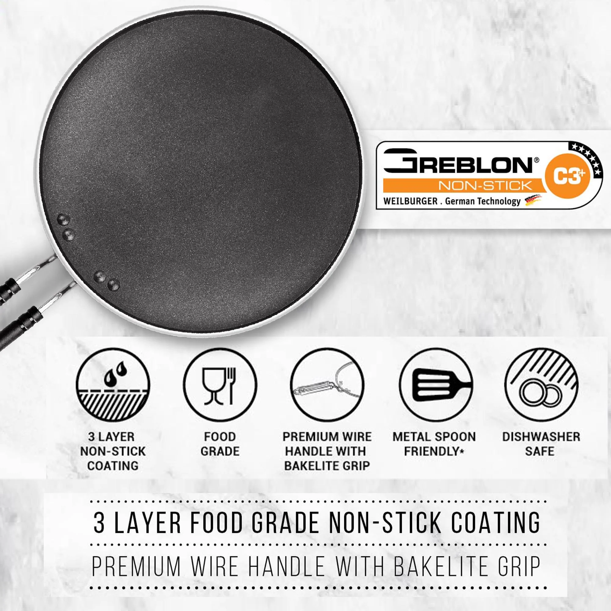 Flat Dosa Tawa Blackpearl (Milton Procook) - Image 4