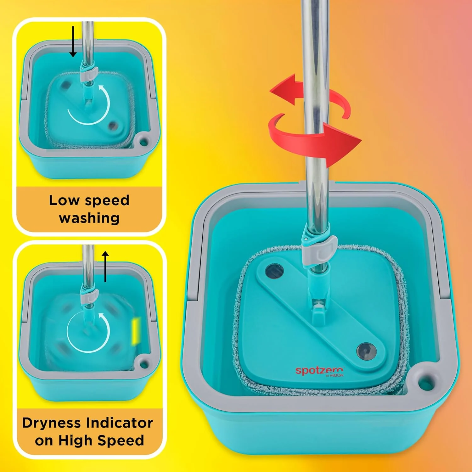 Fresh Flow Flat Squeeze Mop Bucket System (Spotzero By Milton) - Image 10