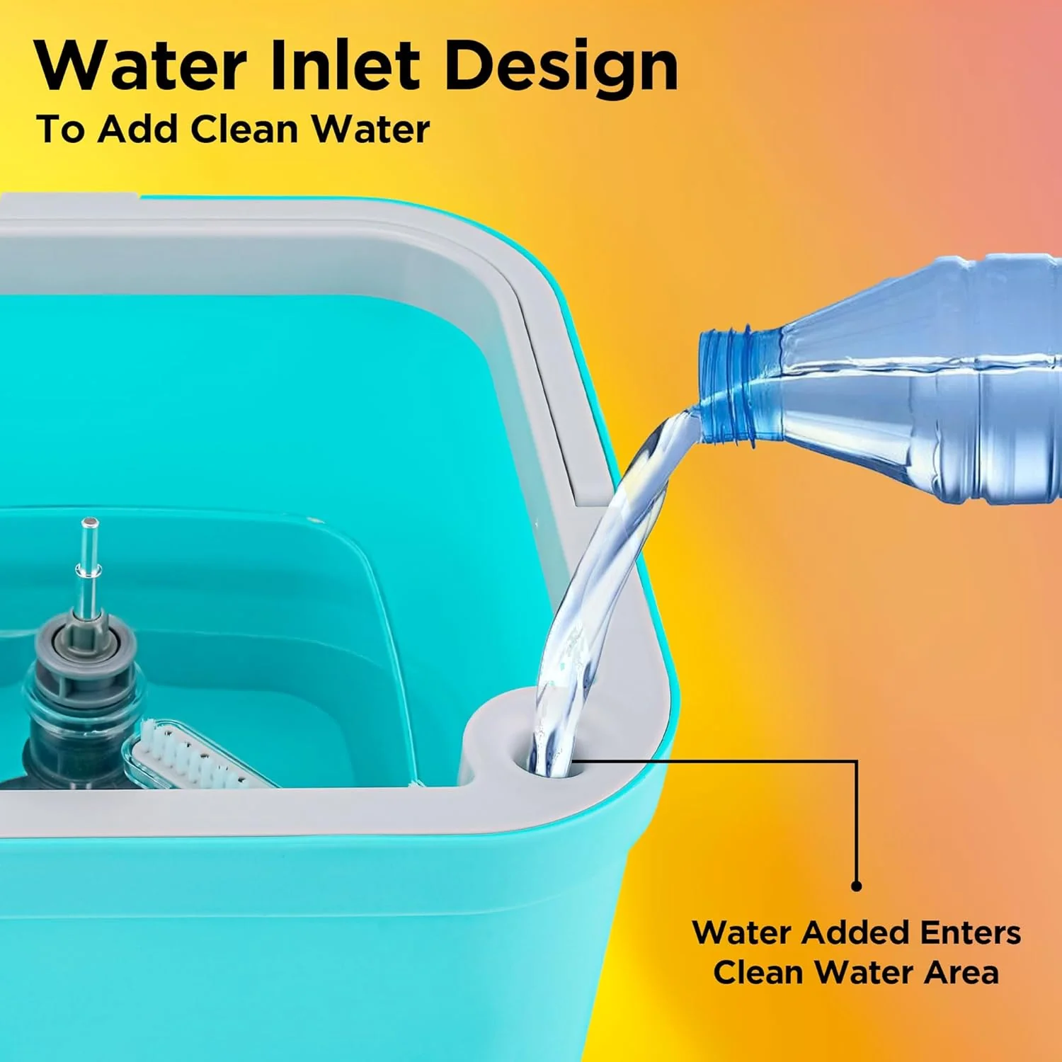 Fresh Flow Flat Squeeze Mop Bucket System (Spotzero By Milton) - Image 11