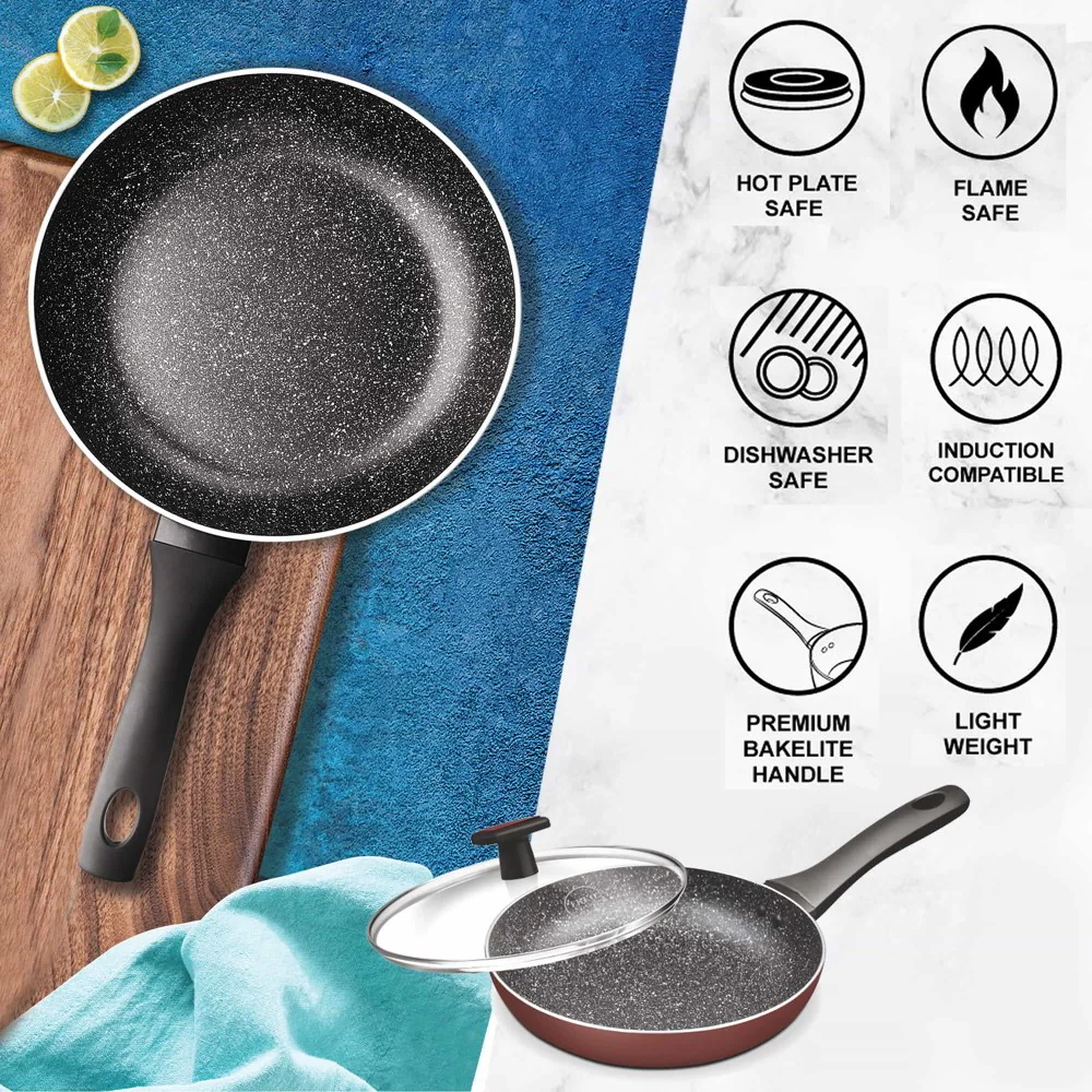 Granito Induction Fry Pan With Lid (Milton Procook) - Image 3