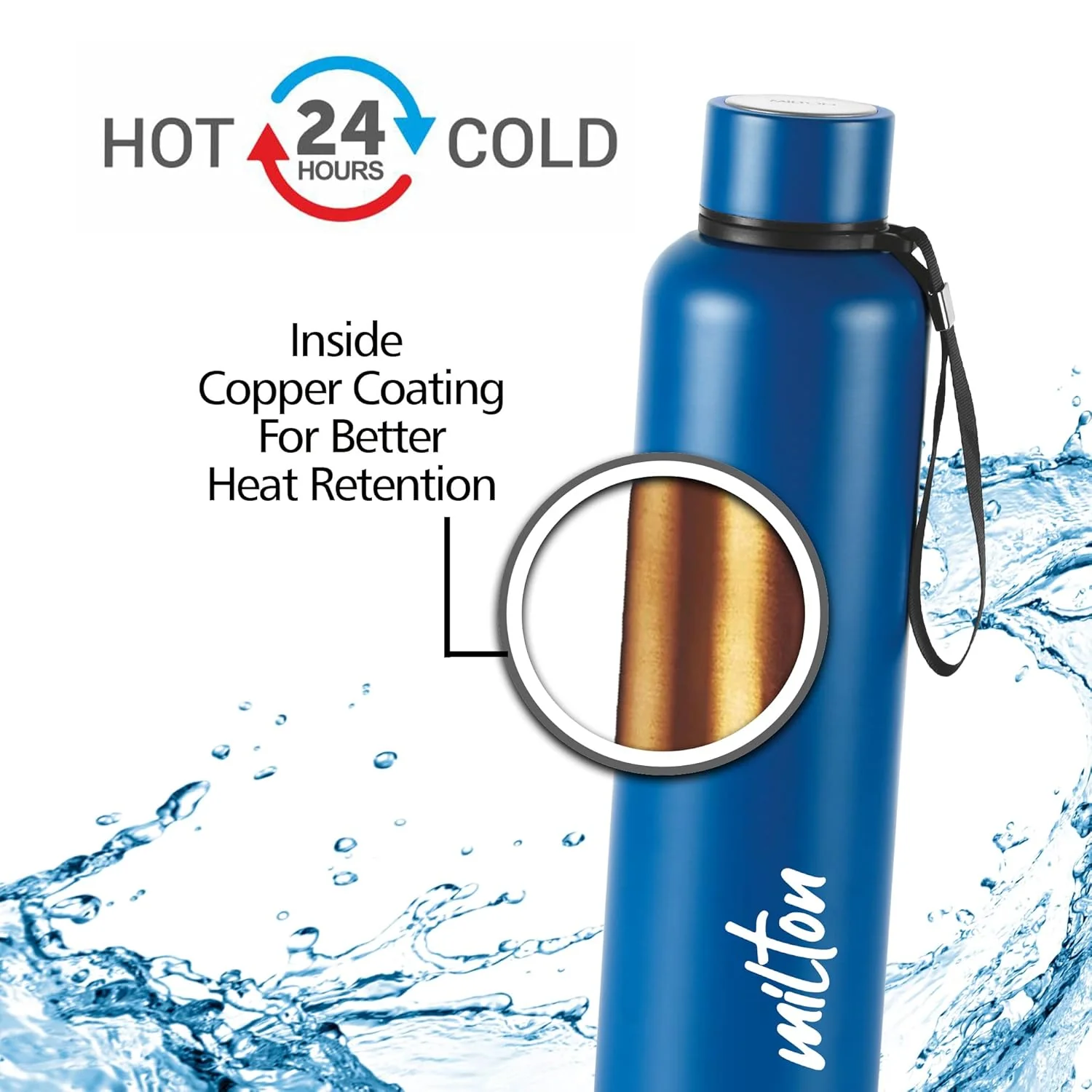 Sun Sand Sea 3D UV Printed Aura Thermosteel Bottle (Milton) - Image 3