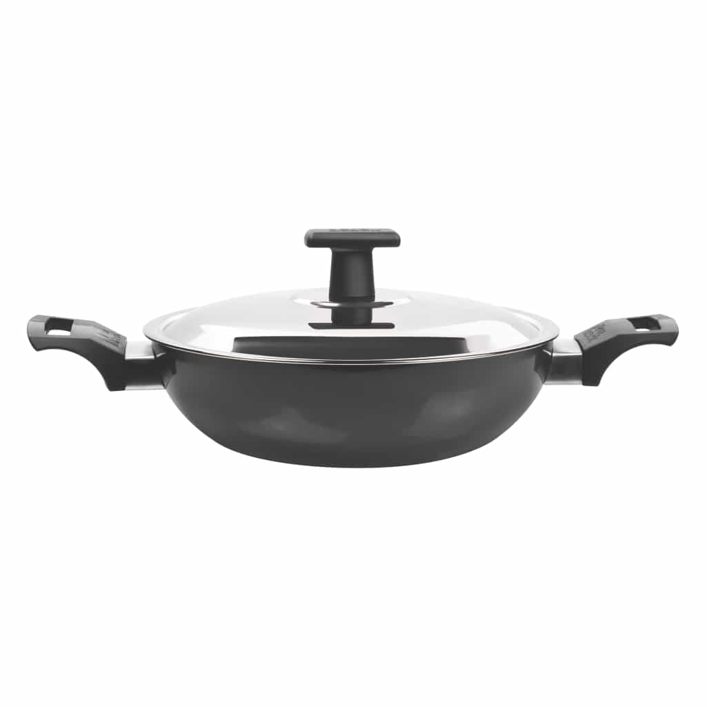 Hard Anodized Kadhai With Stainless Steel Lid (Milton Procook) - Image 4