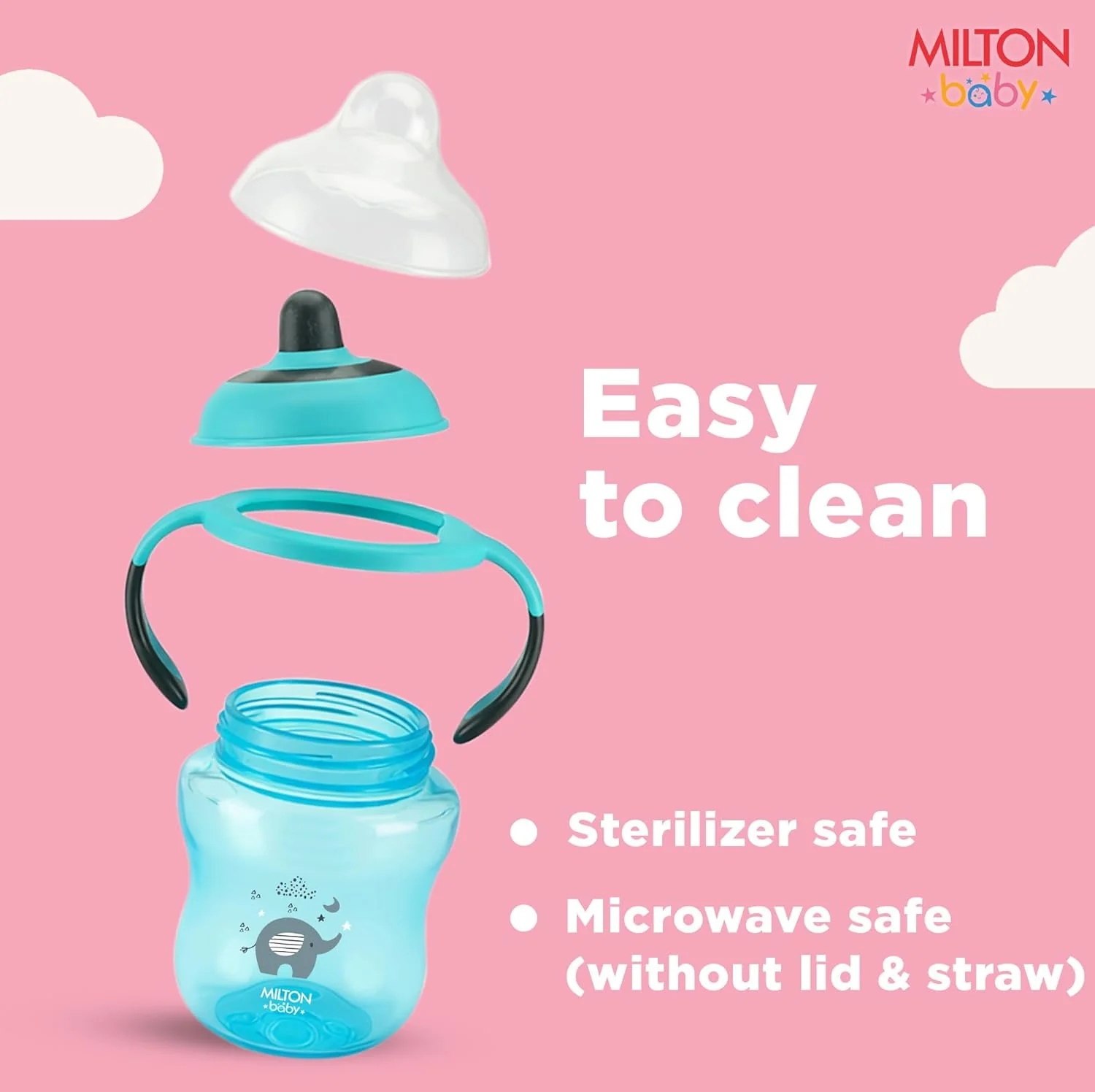 Hard Spout Sippy Bottle For Baby (Milton) - Image 3