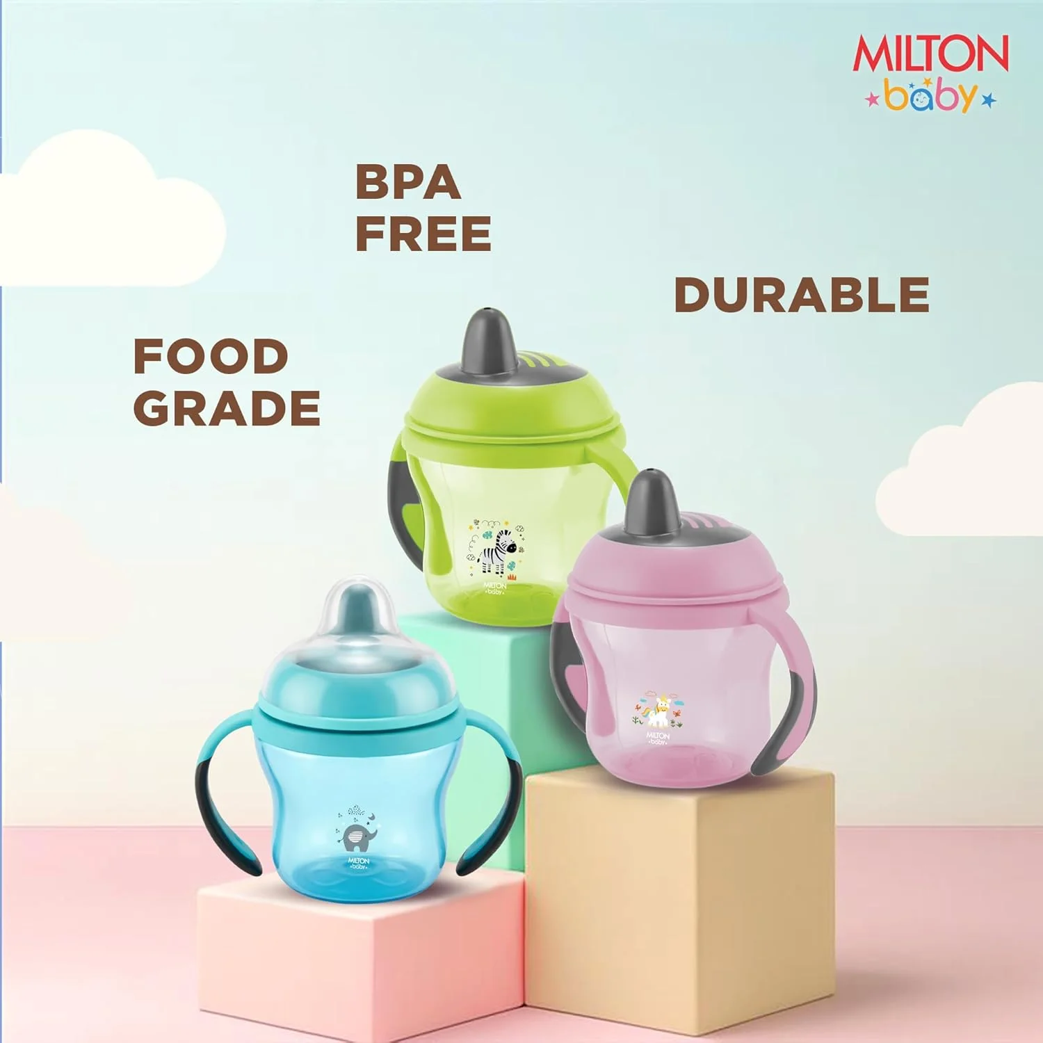 Hard Spout Sippy Bottle For Baby (Milton) - Image 4