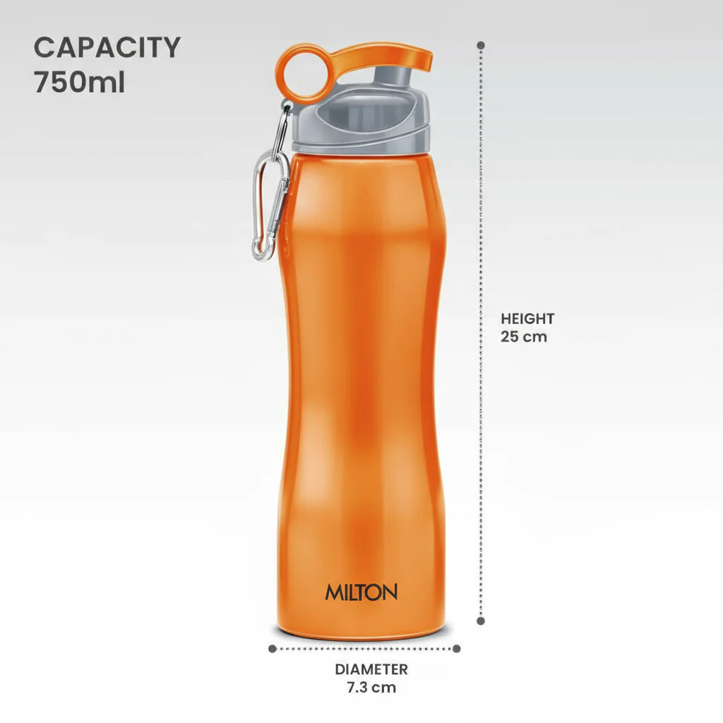 Hawk With Flip Lid Stainless Steel Bottle (Milton) - Image 4