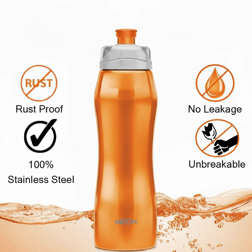 Hawk With Flip Lid Stainless Steel Bottle (Milton) - Image 6