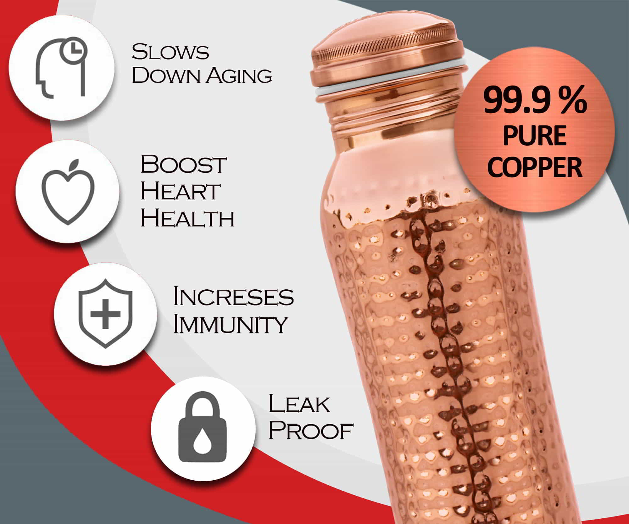 Jewel Copper Water Bottle (Milton) - Image 6
