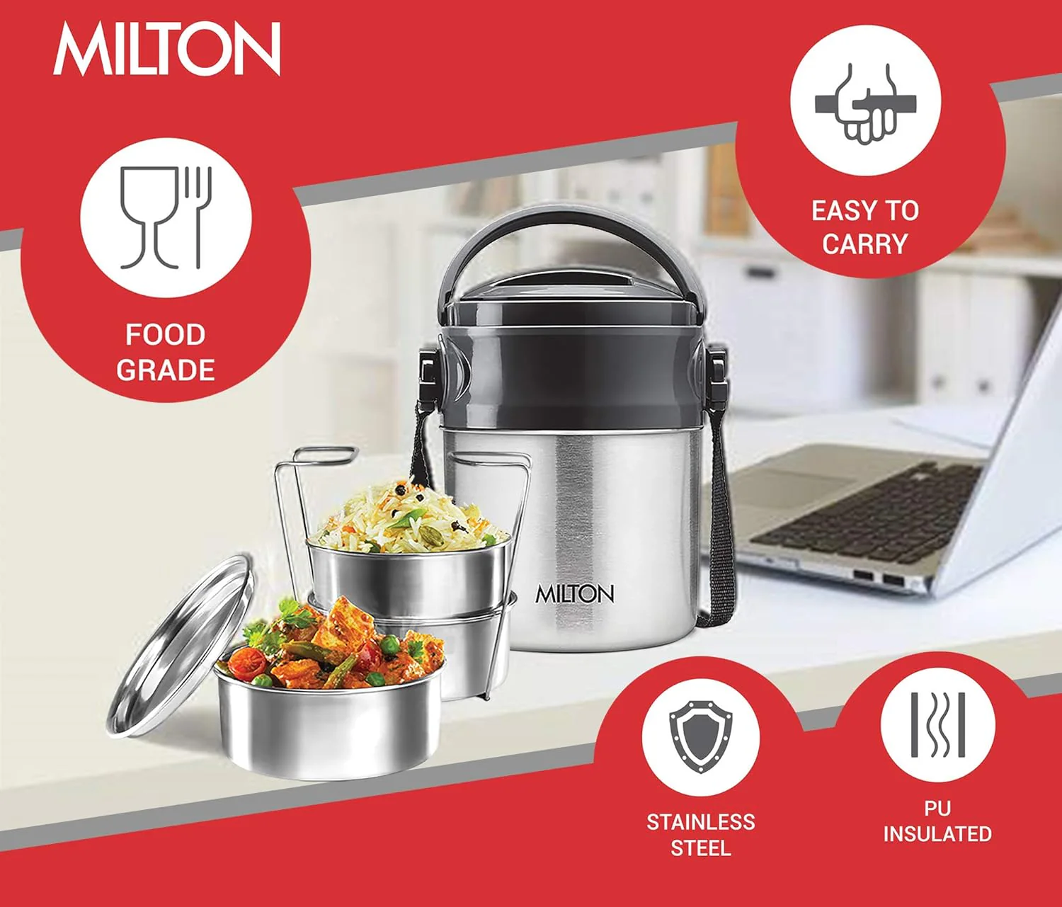 Legend Insulated Tiffin Box (Milton) - Image 3