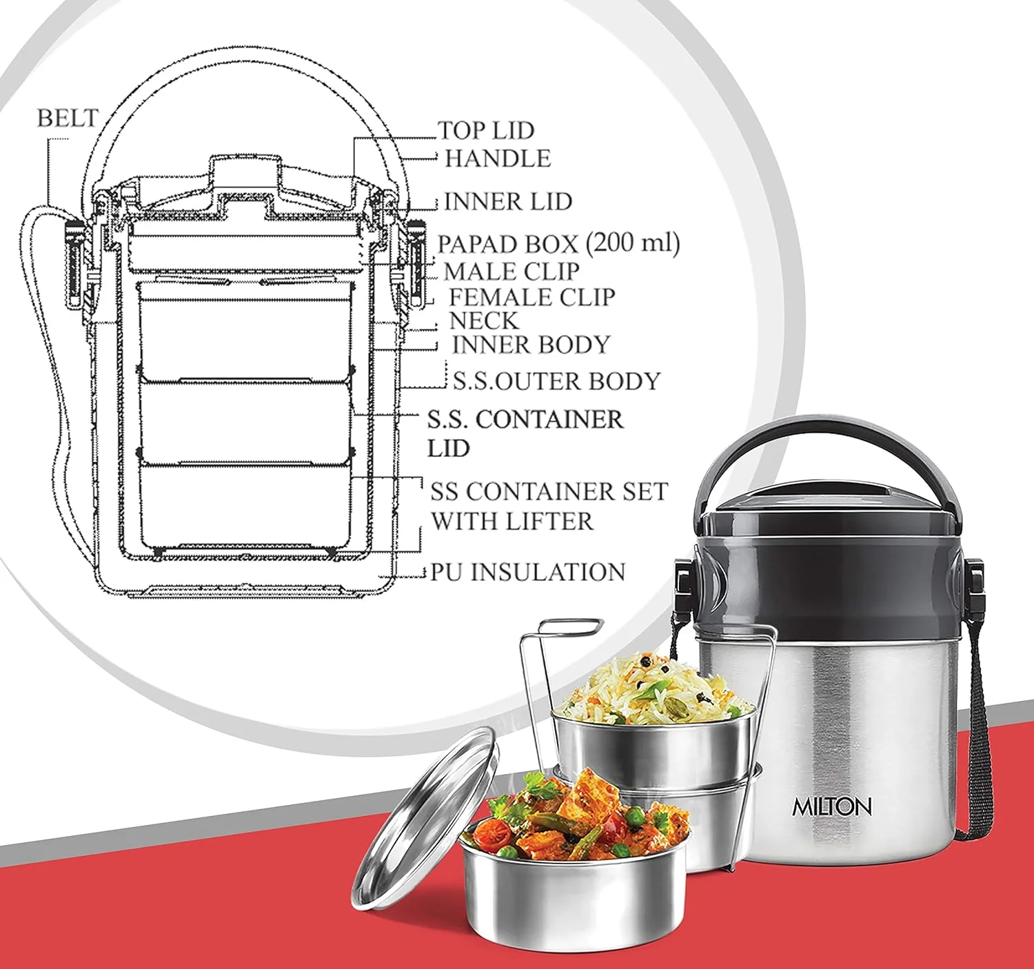 Legend Insulated Tiffin Box (Milton) - Image 4