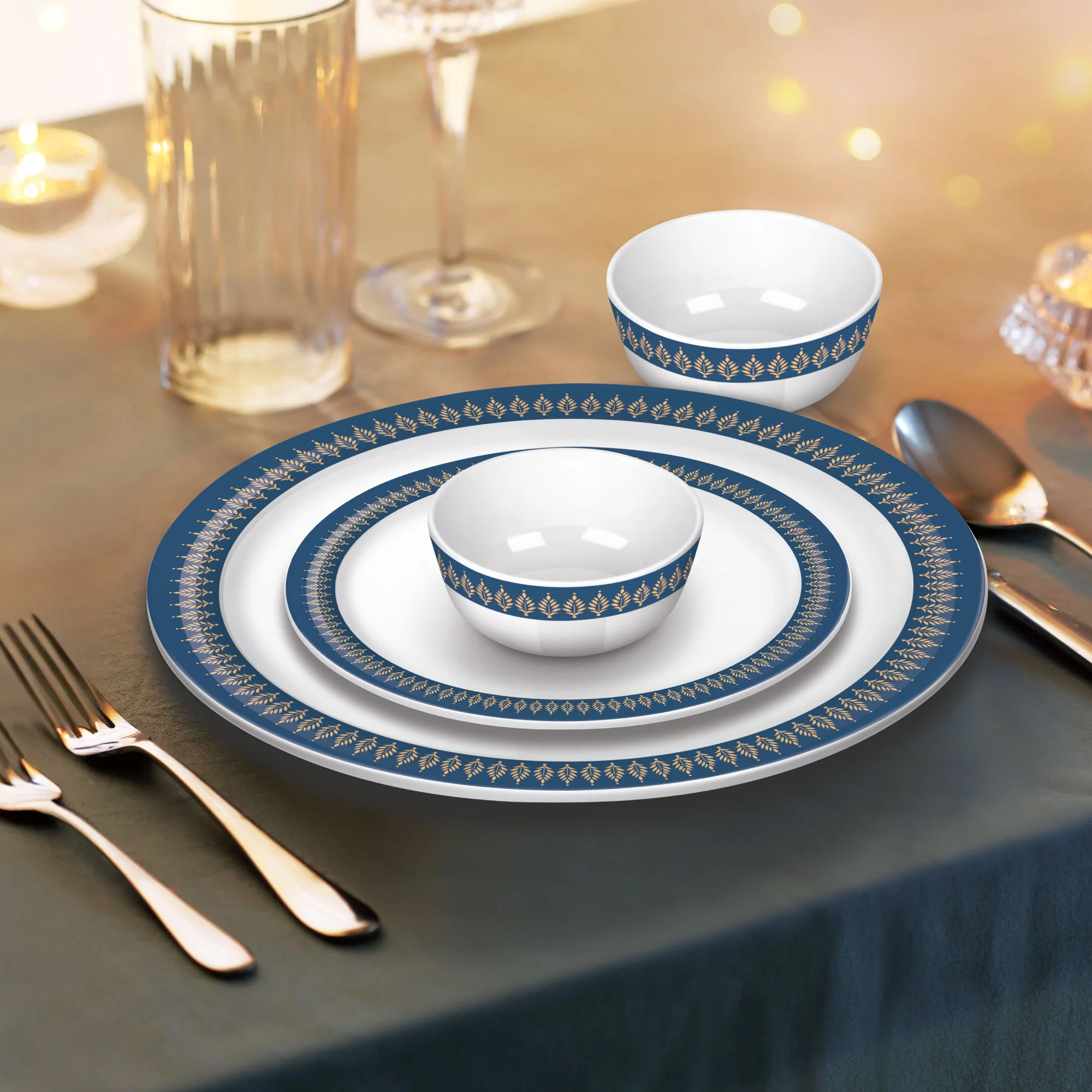 Lissome Dinner Set - Blue Lux (Melamine) - Image 4