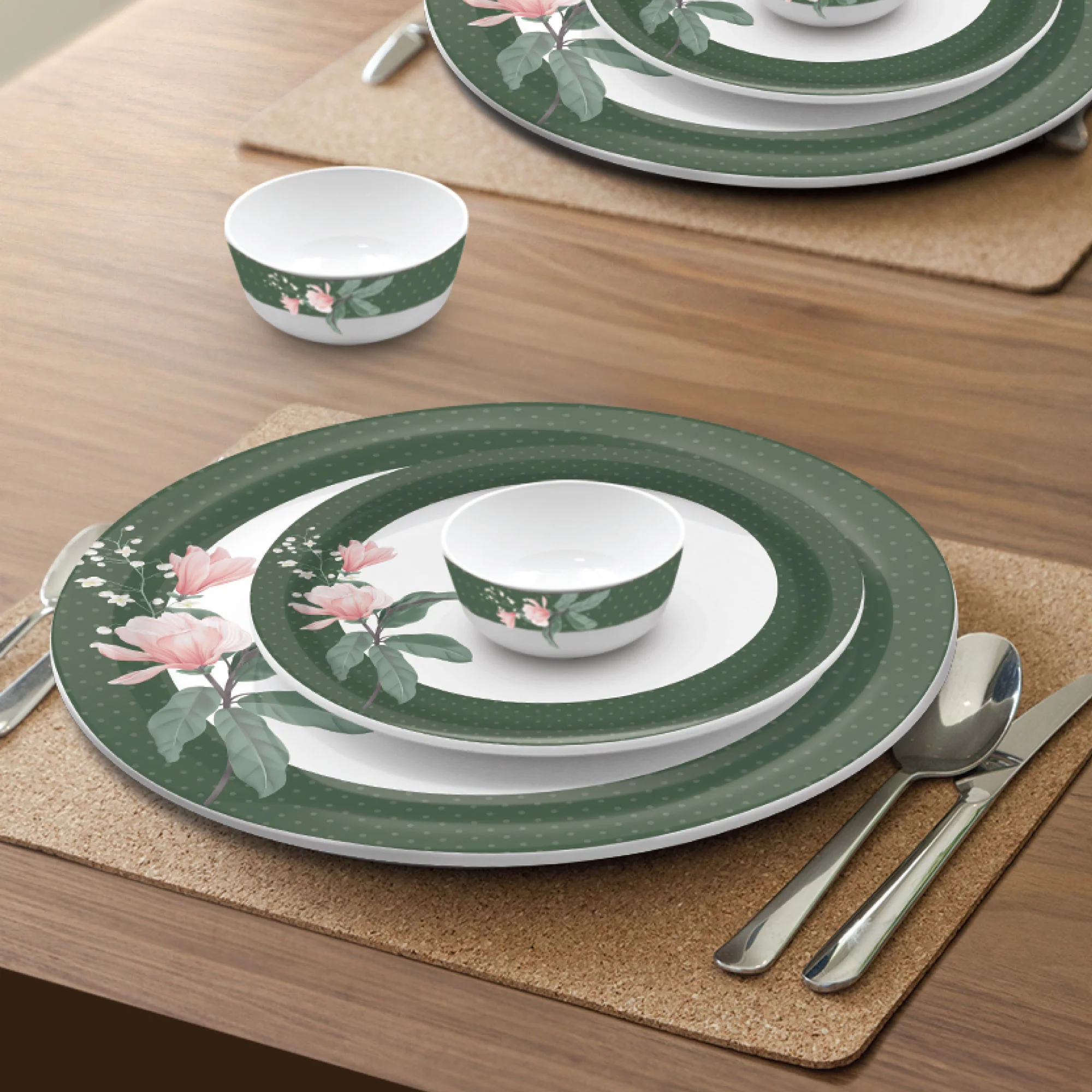 Lissome Dinner Set - Vintage Green (Melamine) - Image 4