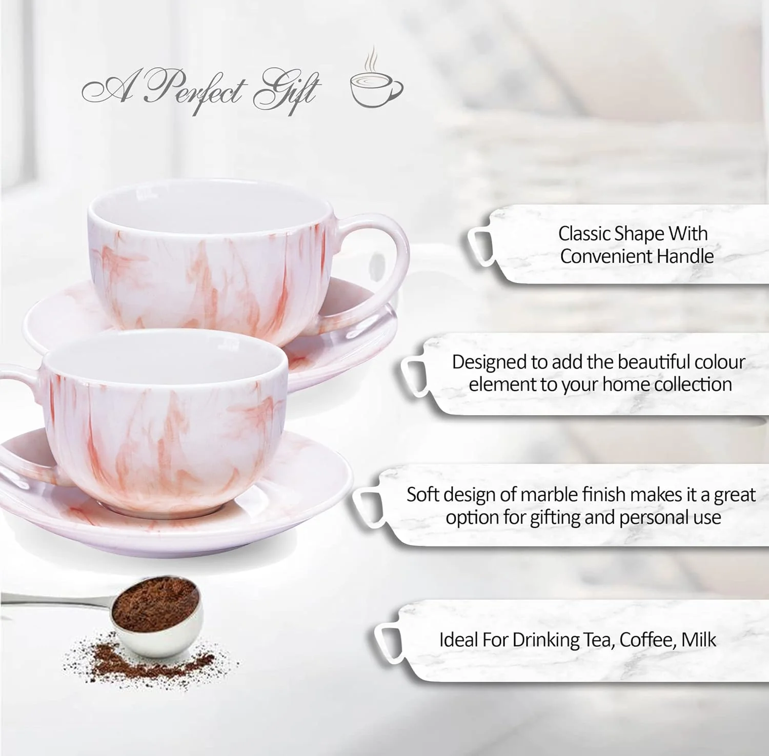 Marble Cup And Saucer (Treo by Milton) - Image 4