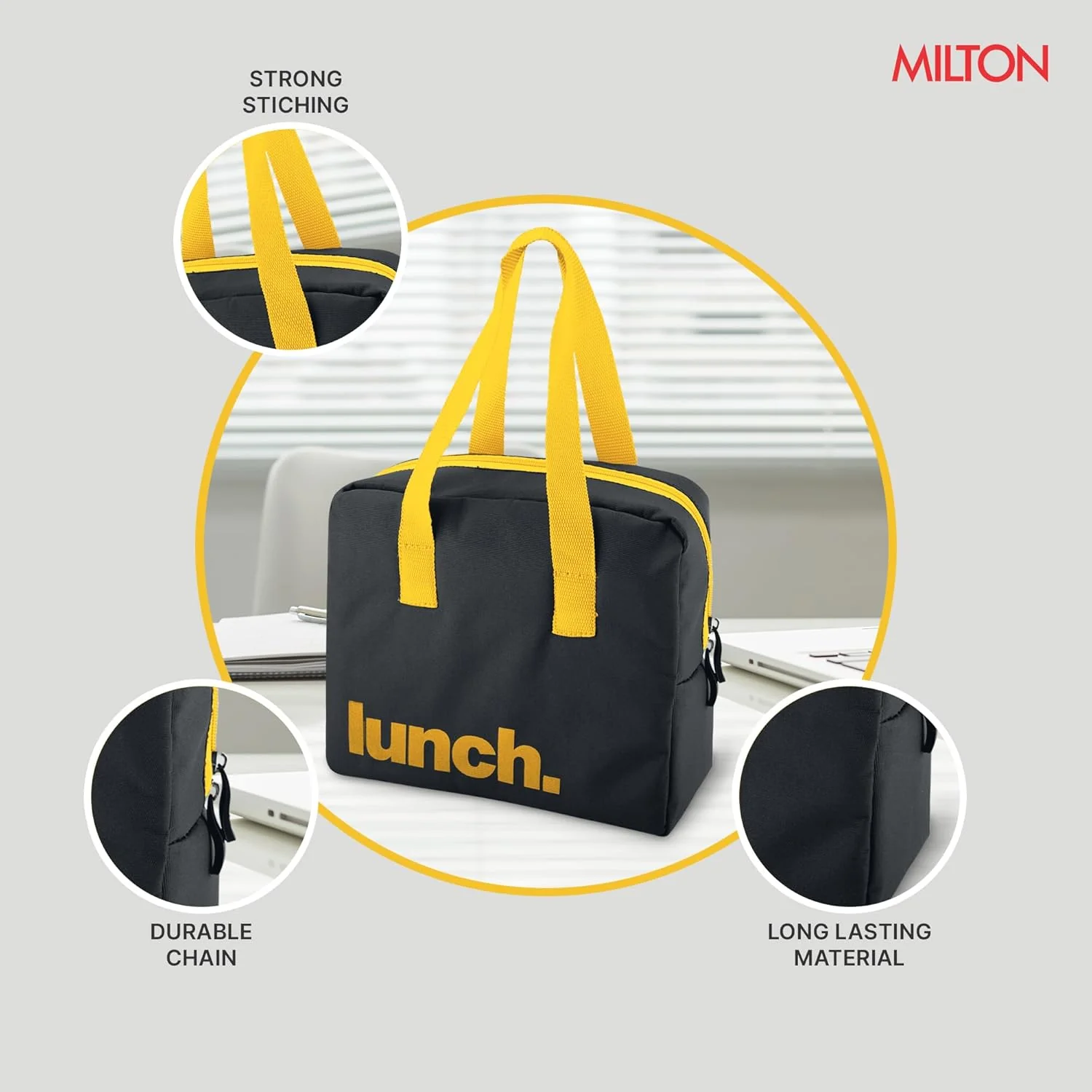 Milange Fabric Lunch Bag (Only Bag, No Containers Included) - Image 5