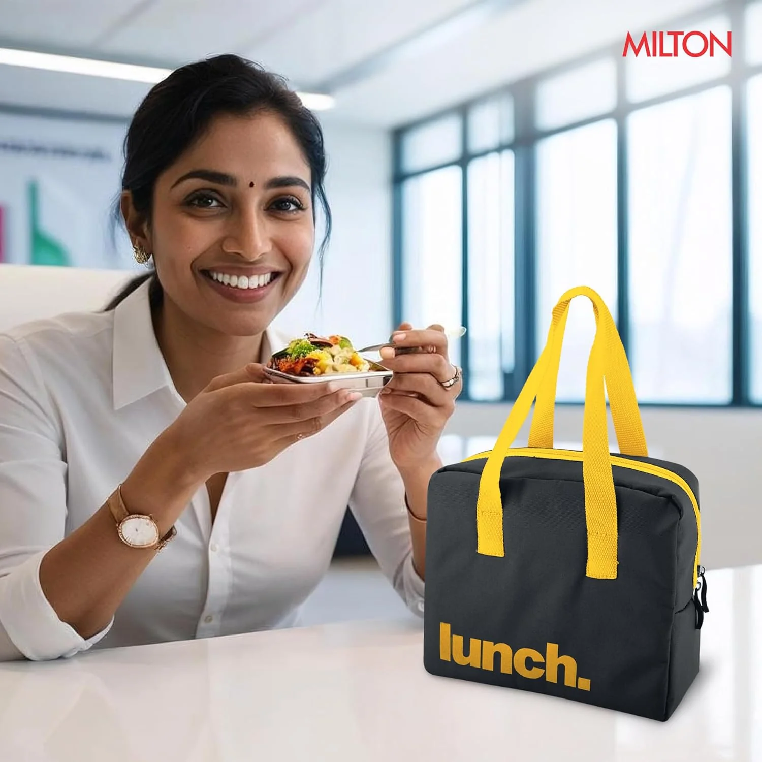 Milange Fabric Lunch Bag (Only Bag, No Containers Included) - Image 7