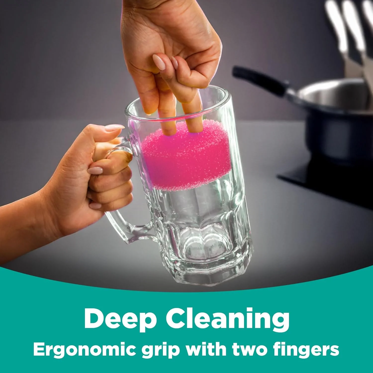 Multi-Shape, Dual-Sided Dish Scrubber - Set of 3 (Spotzero By Milton) - Image 4