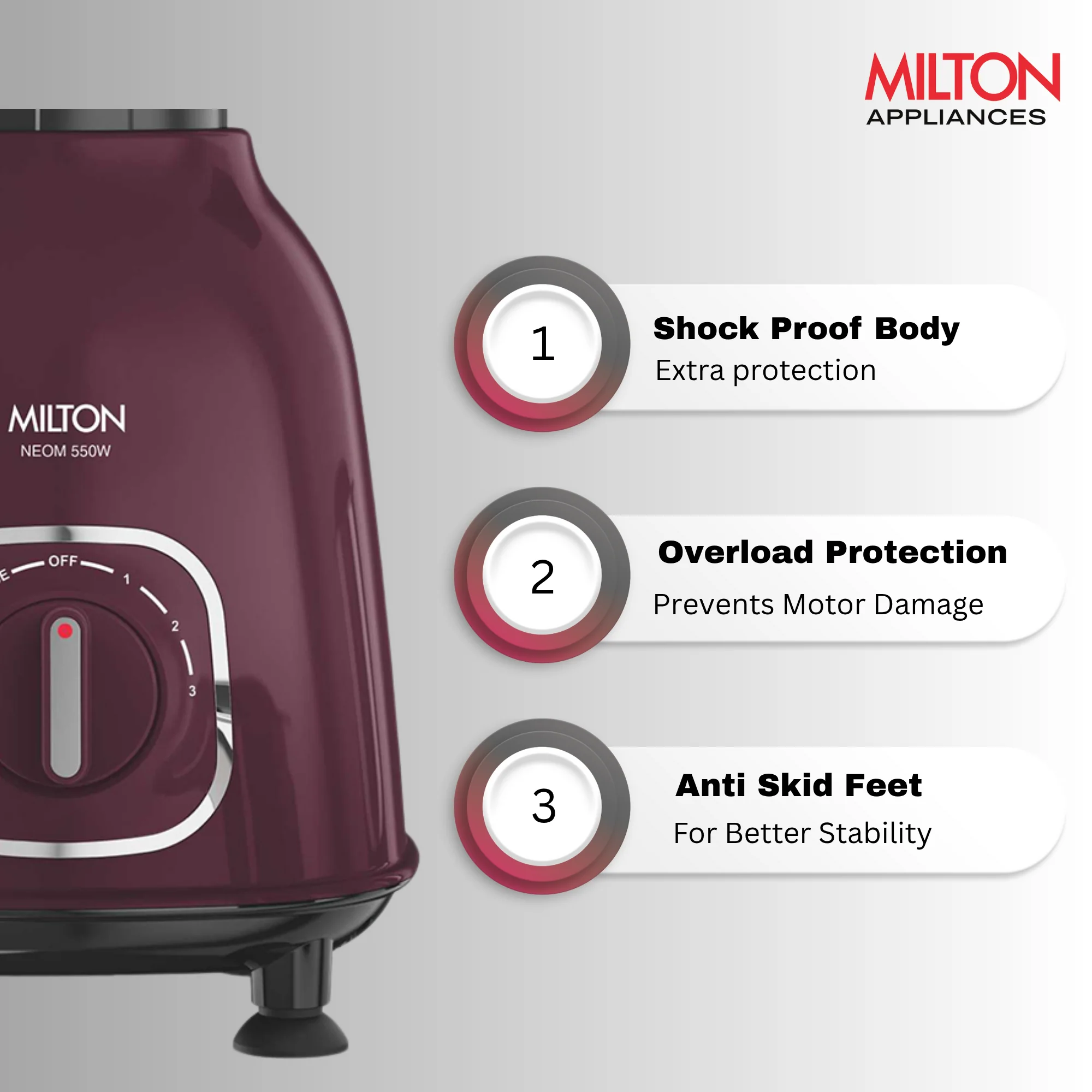 Neom Mixer Grinder (Milton) - Image 4