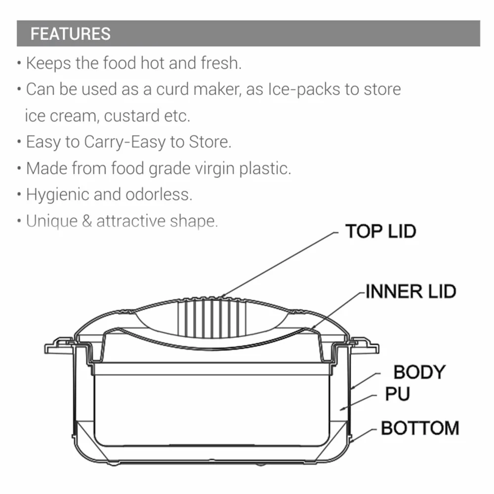 New Orchid Stainless Steel Casserole (Milton) - Image 5