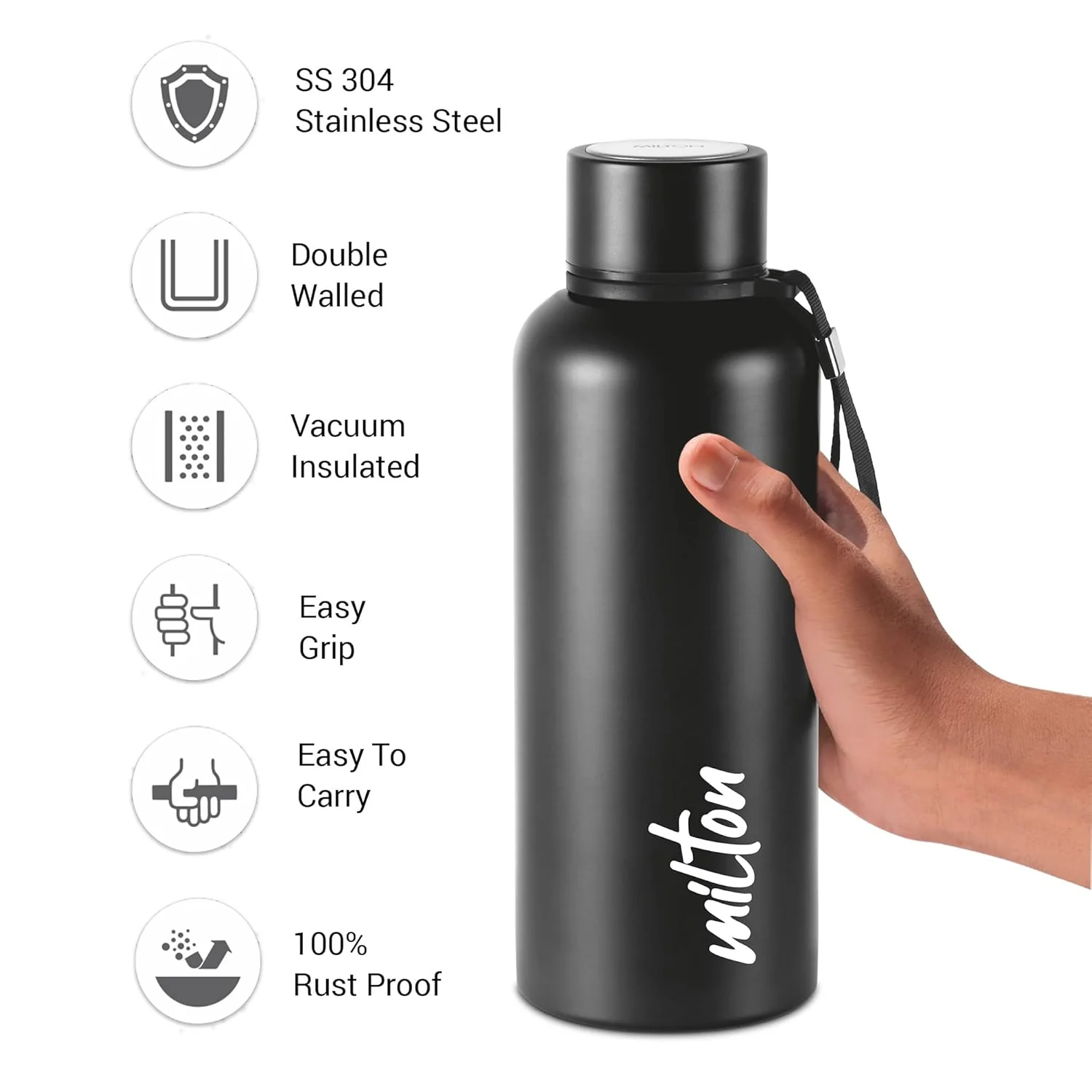 Batman 3D UV Printed Aura Thermosteel Bottle (Milton) - Image 4