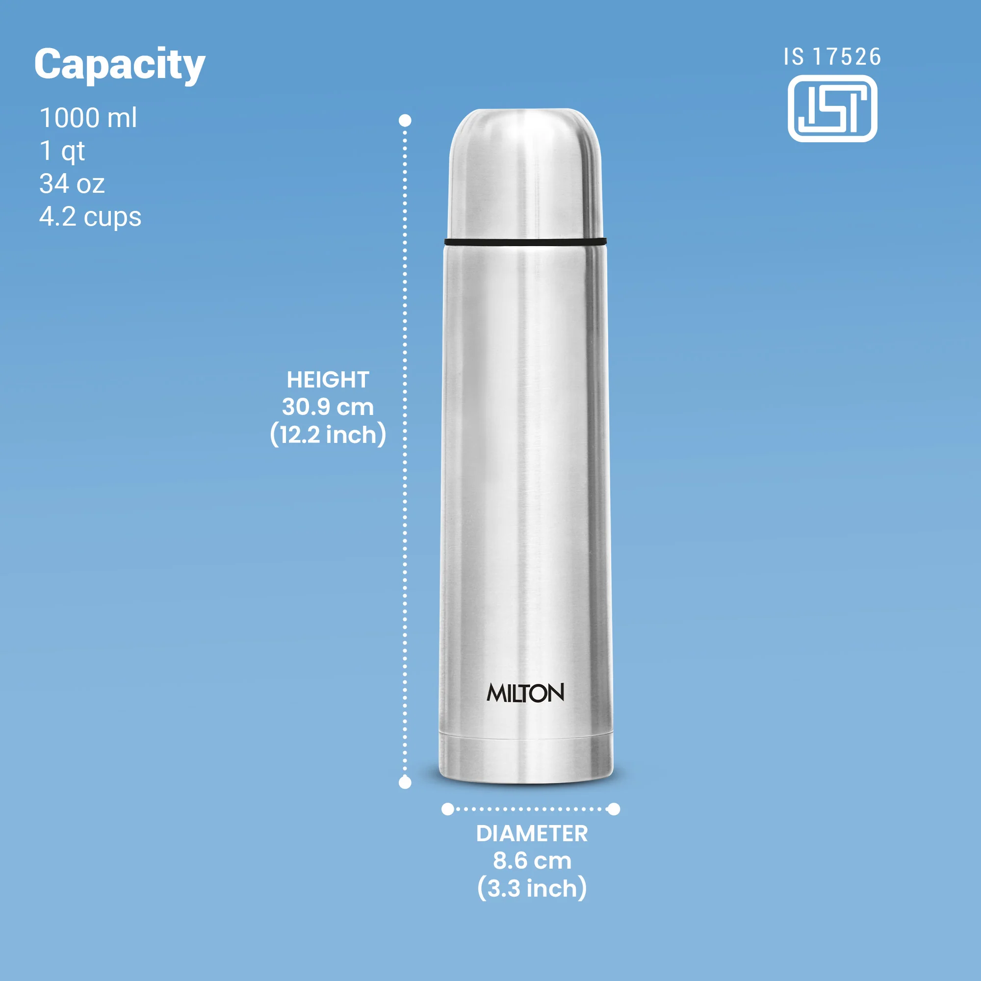 Flip Lid Thermosteel Bottle (Milton) - Image 11