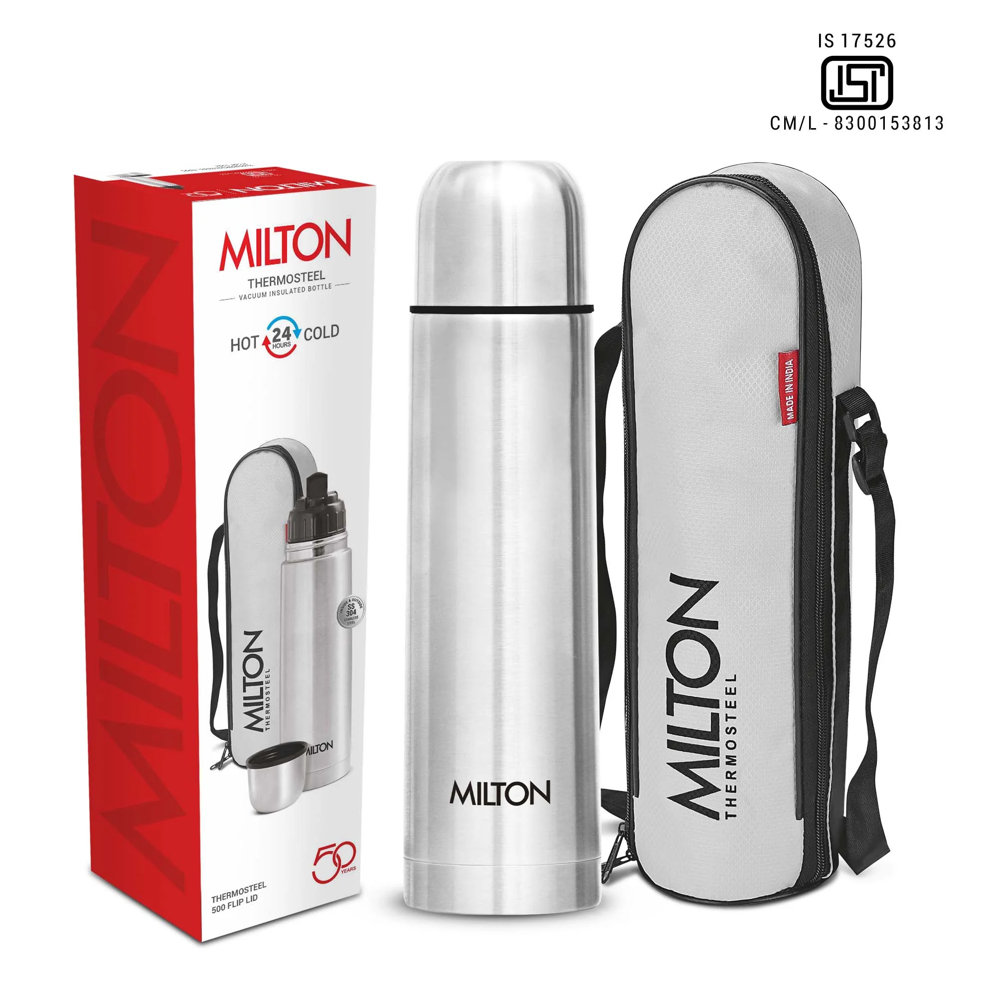 Flip Lid Thermosteel Bottle (Milton) - Image 12