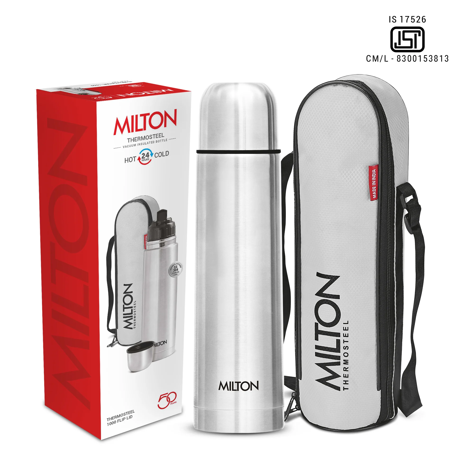 Flip Lid Thermosteel Bottle (Milton) - Image 13